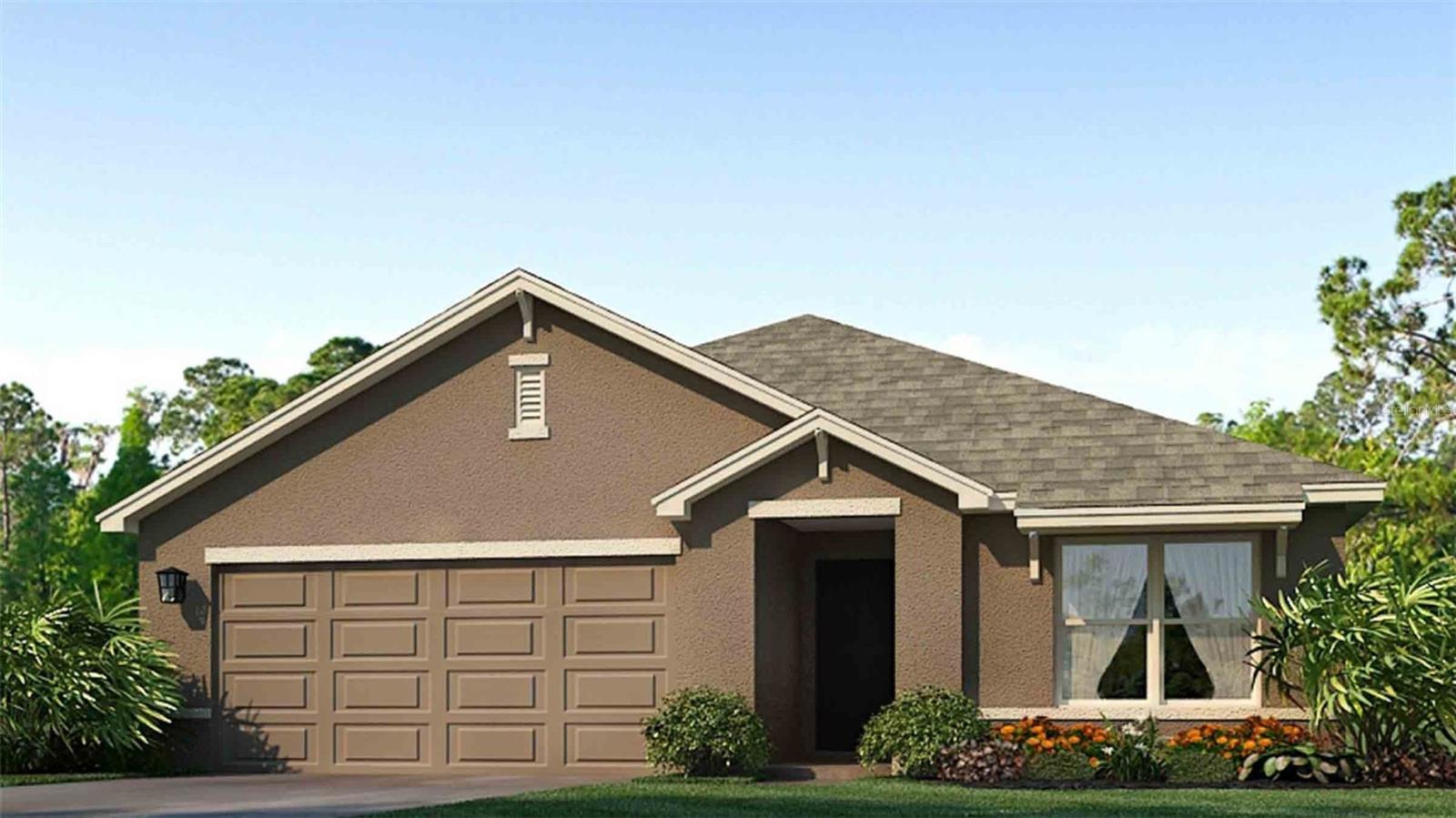 Under Construction. Receive up to $15,000 towards closing cost and special interest rates with our preferred lender NOW until August 17th. This all-concrete block constructed, one-story layout optimizes living space with an open concept kitchen overlooking the living area, dining room, and covered lanai. The well-appointed kitchen comes with all appliances, including refrigerator, built-in dishwasher, electric range, and microwave. The Bedroom 1, located at the back of the home for privacy, includes Bathroom 1. Two additional bedrooms share a second bathroom. The laundry room comes equipped with included washer and dryer. Pictures, photographs, colors, features, and sizes are for illustration purposes only and will vary from the homes as built. Home and community information including pricing, included features, terms, availability and amenities are subject to change and prior sale at any time without notice or obligation.