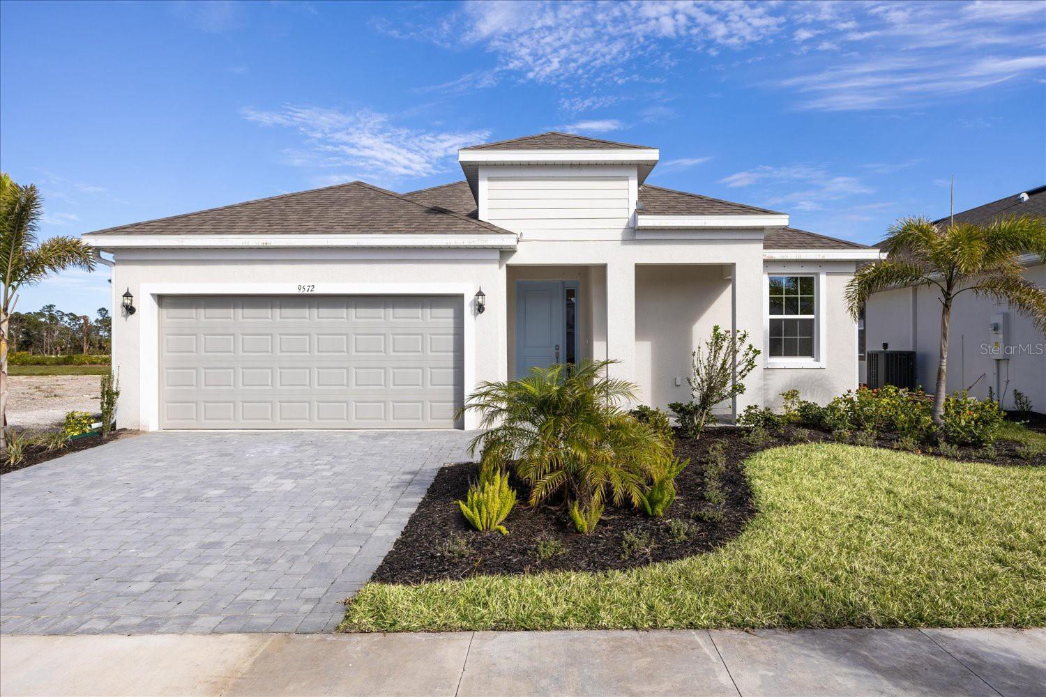 We are now selling in Venice's newest community conveniently located on Jacaranda Blvd near Center Rd. Shopping, restaurants and medical facilities are all nearby. Easy access to I-75 for quick commutes to Sarasota, Tampa and Ft. Myers. Brighton is just 5 miles from the Gulf's beautiful beaches, downtown Venice, and is surrounded by numerous golf courses. With low fees, convenience and more, Brighton is the new place to call home. The Margate floor plan offers a 1966 SF single-story layout, encompassing 3 bedrooms, 2 baths, a study, covered lanai, and a generously sized utility room. Its open concept design seamlessly integrates a spacious family room, kitchen, and cafe area, all boasting breathtaking views of a scenic pond with old Florida vegetation. A tray ceiling in the owner's suite adds additional character to the owner's suite. The kitchen offers a large sit-down island with upgraded quartz counter-tops and beautiful tile backsplash. With beautiful views of nature and the pond. Scheduled for completion in Fall, just in time for the holidays. Enjoy the tranquility of natural preserves and water views and make Brighton your new home. **Images are for presentation purposes only**