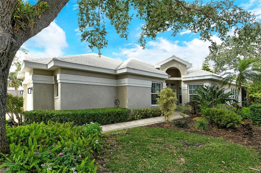 What an opportunity!
This charming and tastefully decorated 3-bedroom, 2-bath home is located in one of Venice’s premier gated communities with only 589 homes. From the moment you drive through the gates of The Venice Golf and Country Club, you’ll feel how special this Geo-Certified Audubon community is, with its canopy of oak trees, winding streets, lush landscaping, and 26 ponds surrounded by 13 natural preserves.
Meticulously cared for, this home sits on a quiet cul-de-sac in one of the maintenance-free neighborhoods with its own HOA providing lawn care, fertilization, shrub trimming, shared irrigation, roof cleaning, and access to a neighborhood pool.
The 1,882-square-foot residence offers a separate living room, a dining room with built-in buffet, and a recently updated kitchen featuring stainless steel appliances and a separate breakfast area. The updated baths add a fresh, modern touch, while the split floor plan ensures privacy for overnight guests.Step outside to the spacious, partially covered lanai, where you can entertain friends or simply relax and enjoy what the owner calls her “Shelby Garden” view.Additional improvements include impact windows, attractive paver driveway, newer roof (2017), HVAC (2020), and a freshly painted interior. This home is ready for its new owners—just pack your bags and start enjoying Florida living at its best!VGCC completed a major clubhouse renovation in 2022, featuring a welcoming new bar, indoor and outdoor dining, and a cozy fire pit for cool evenings. The Wellness Center was tripled in size and now includes state-of-the-art equipment, personal training, numerous classes, and an on-site physical therapist.Members enjoy an impressive variety of activities beyond golf and tennis, including bocce, pickleball, bridge, mahjong, book and wine clubs, bingo and trivia nights, and more.VGCC is the only private, member-owned club in Venice, with golf membership limited to 360 households. The remaining members stay active with the many other social and recreational opportunities offered.
Conveniently located just 5 miles from historic downtown Venice, with its charming shops, restaurants, and beaches, and only a short drive to Wellen Park—home to outdoor events, dining, and CoolToday Park, the spring training home of the Atlanta Braves—and about 20 miles south of Sarasota.  Ask about turn-key option. Membership is mandatory.