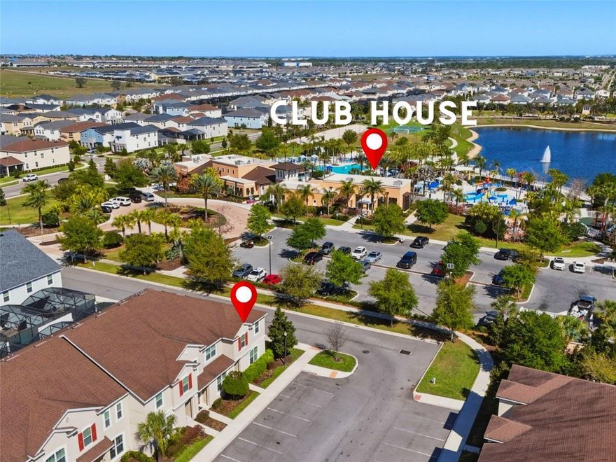 Welcome to this beautifully FULLY FURNISHED 5-bedroom, 4 full bathroom, and 1 half bathroom townhouse located in the highly sought-after SOLARA RESORT. Designed with both comfort and style in mind, this spacious home features an open floor plan with a modern kitchen complete with a large island, stainless steel appliances, and seamless flow into the living and dining areas—perfect for entertaining.

One of the most unique and desirable features of this property is its UNBEATABLE LOCATION DIRECTLY NEXT TO THE CLUB HOUSE—just steps away and significantly closer than most other units in the community, offering unmatched convenience for you and your guests. This highly desirable proximity is a major advantage for guest convenience and booking appeal, giving vacationers quick and easy access to all resort amenities without the need to drive or walk long distances—making it an exceptional choice for maximizing short-term rental demand and occupancy.

The home is filled with natural light thanks to large sliding glass doors that lead to your PRIAVTE HEATED POOL, enclosed within a screened lanai for year-round enjoyment. The first-floor primary suite provides privacy and convenience, while upstairs you'll find a versatile loft area ideal for relaxation or additional entertainment space.

Each bedroom is thoughtfully designed, including a fun and immersive Harry Potter–themed room and a charming Mickey Mouse–themed room, making this home especially appealing for vacation guests. The remaining bedrooms are tastefully and elegantly decorated, and the property is being sold fully furnished and turnkey.

Located just minutes from Walt Disney World and other world-famous attractions, Solara Resort is a guard-gated, resort-style community offering exceptional amenities, including a grand clubhouse with a resort-style pool,  FlowRider® SURF SIMULATOR, splash park, fitness center, poolside bar, retail options, and recreational courts for volleyball and basketball.

With strong rental history and high occupancy potential, this property presents an outstanding opportunity for short-term rental investors or those seeking a vacation home with excellent income potential.

Don’t miss your chance to own a prime-location property in one of Central Florida’s premier resort communities.