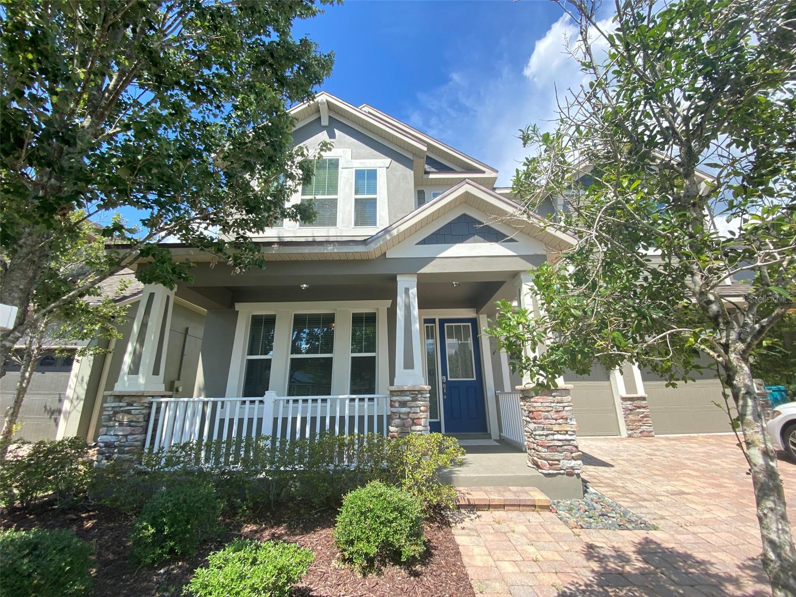 Check out this 5BR/3BA home, freshly painted inside and out, tile in all main areas, and brand new carpeting in the bedrooms. On the first floor you will find a versatile bedroom with French Doors, a walk in closet, and a full bath. The Kitchen has a large island, walk in pantry, coffee bar area, lots of cabinets and overlooks the large living area. Lots of natural lighting, and sliding doors that lead to the screened lanai overlooking a large backyard. There is also a separate formal dining area. Upstairs is the primary bedroom with vaulted ceilings, a large walk in closet, and ensuite with a garden tub, and separate shower. Three additional bedrooms upstairs, another bathroom, the laundry room, storage closet, and a Loft area for a bonus room or flex space. Community amenities include walking paths, dog park, Olympic sized pool, splash pad, fitness center and clubhouse. Convenient location to restaurants, shopping, Medical City, and the Airport.