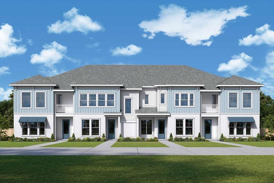 Under Construction. This spectacular Seawater TownHome embodies modern living while giving you breath taking water views and a large frotn porch area. The oversized garage is epoxy coated and will allow for parking of 2 cars with ample room for bikes or a golf cart.   Laminate wood floors cover the entire first floor and you have floor to ceiling tile in the owners shower.   We are a 12 min walk to waterside place with all of its shopping and restaurants.  Come visit emerald landing to see what waterfront living is all about!!!