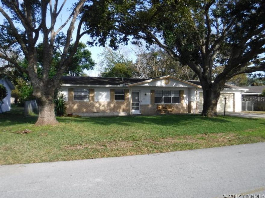 Wonderful block single family home with fenced yard and a 2 car garage! The two large bedrooms are nice, there is an open kitchen and don't forget the two full baths. There is an enclosed Florida room out back providing extra space and the front covered porch is a plus! The garage is large and there is a well for the irrigation of the lawn. Outside storage shed for the extra space we all need. You will be surrounded by great neighbors where pride in ownership shows! The master bath has been updated and there is a large outside patio with room for grill and table set. $1,000 carpet allowance WITH GOOD CONTRACT.