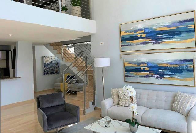 Luxury ocean view penthouse in Condado with 3B/2.5B, second floor family room with 2 terraces. 3 covered secure parking spaces. Boutique condo with 6 apartments with one apartment per floor and elevator that opens into the apartment. The apartment is newly furnished. Fully air conditioned. Steps to the beach. Storm windows, cistern, and full power generator. Available for rent at $9,000 per month or for sale at $2,200,000. Located on one of the best streets in Condado. Schools, restaurants, banking, and the hospital are all walking distance. The first floor has the 3 bedrooms with 1,745sf. The second floor has the family room and terrace with 1,621 st and the roof terrace is 1010sf. The unit also has a private storage area of 157sf.