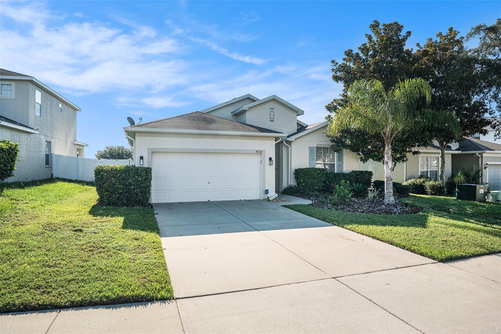Welcome to 8532 Southern Charm Circle! This 3BR/2BA home in the gated Spring Ridge community offers an open floor plan, vaulted ceilings, and a spacious kitchen. Enjoy a private screened lanai and fenced backyard. Community amenities include a pool, clubhouse, fitness center, and playground. Conveniently located near shops, dining, and major highways. Don’t miss this charming and move-in ready home!