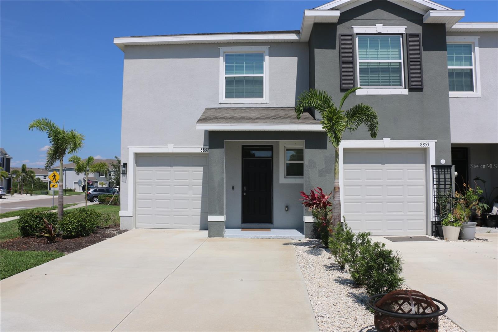 Large end-unit townhome in Promenade East at Palmer Ranch with more windows and more space than inside units is now available! The 1758 sq. ft. home features 3 bedrooms and 2.5 bathrooms. In this two-story, all concrete brick construction townhome, downstairs includes an open concept design with a well-equipped kitchen providing all appliances and a spacious living area. The appliances' package includes refrigerator, build-in dishwasher, microwave oven, electric range, washer and dryer. The 3 bedrooms and 2 bathrooms upstairs are designed with residents' comfort in mind. It has one car garage and two parking spaces in the driveway. Everything is in excellent condition. Community pool is available for residents' enjoyment. Great location just minutes away from Siesta Key and a quick access to Clark Rd. and I-75. This location will serve you exceptionally well whenever you want to enjoy one of the most beautiful beaches in the country or need to quickly get anywhere you wish in Sarasota. Water and sewer bill is included in rent. The home is located in an excellent school district. Available unfurnished for an annual rental.