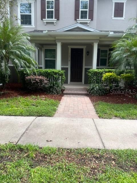 Beautiful TOWHOME AT WINDERMERE AREA. kitchen with upgraded 42`` cabinets, stainless steel appliances. Upstairs vinyl floor, Master suite with walk in closet ,bathroom with dual sinks. Club house with pool.