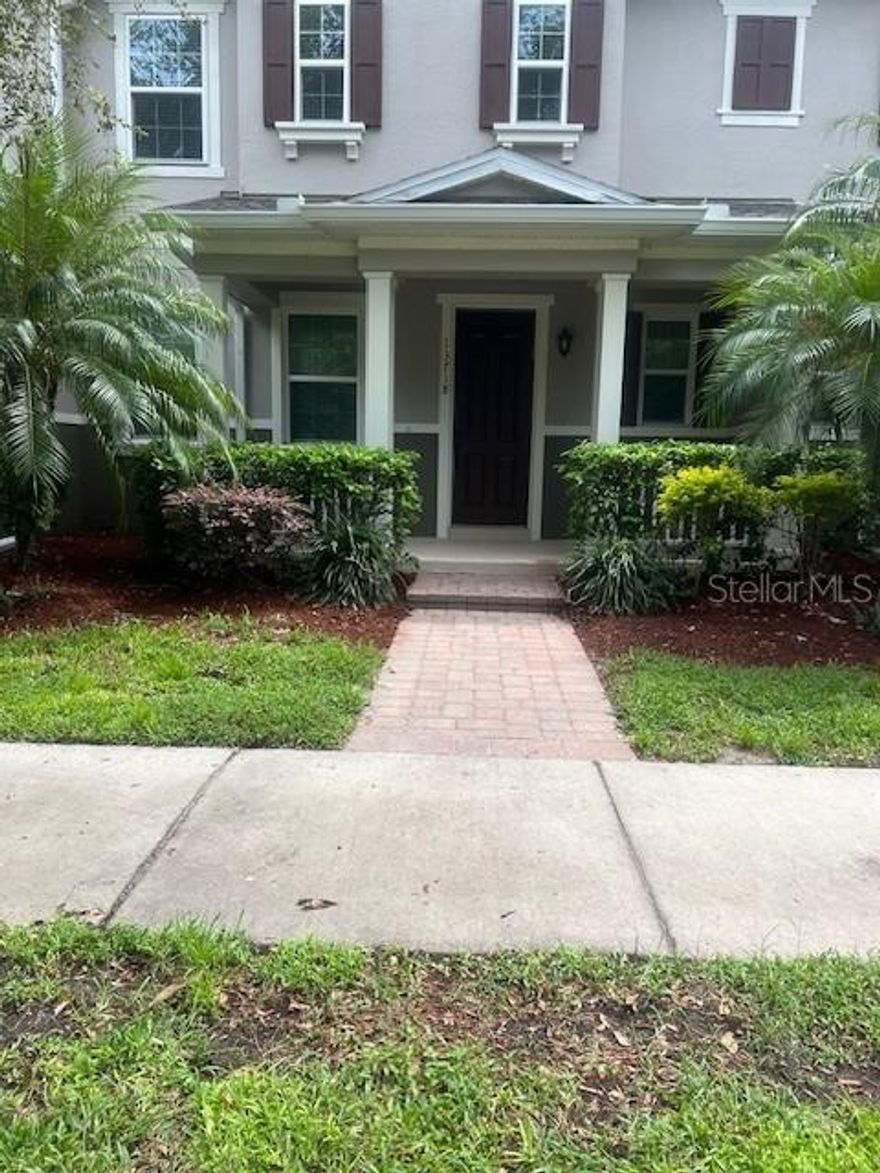 Beautiful TOWHOME AT WINDERMERE AREA. kitchen with upgraded 42`` cabinets, stainless steel appliances. Upstairs vinyl floor, Master suite with walk in closet ,bathroom with dual sinks. Club house with pool.