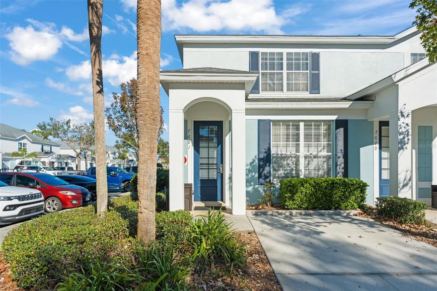 Welcome to this beautifully maintained 3-bedroom, 3-bath end-unit townhome featuring a private splash pool, located in the highly desirable Windsor Hills Resort, a premier guard-gated community just minutes from Walt Disney World. The home features a well-appointed kitchen with granite countertops, custom backsplash, and updated appliances (2019–2021), creating a functional and stylish space for everyday living or entertaining. All three bathrooms are upgraded with granite countertops, and each bedroom includes its own bathroom, two being en-suites, providing privacy and convenience for owners and guests alike. The HVAC system was replaced in 2020, offering peace of mind and energy efficiency. The thoughtfully designed layout includes a fun Mickey Mouse–themed third bedroom, adding a touch of Disney magic that guests will love. As an end unit, the home benefits from additional natural light and a more private setting. Step outside to your screened-in private splash pool, perfect for unwinding after a day at the parks. Windsor Hills Resort is renowned for its resort-style amenities, including a heated lagoon pool with waterslides, splash pad, clubhouse, fitness center, arcade, playground, tennis, basketball courts, and more. The HOA covers cable/internet, exterior maintenance and trash service, allowing for truly low-maintenance ownership. Ideally located near shopping, dining, and major attractions, this turnkey townhome is an exceptional opportunity in one of Central Florida’s most sought-after resort communities.