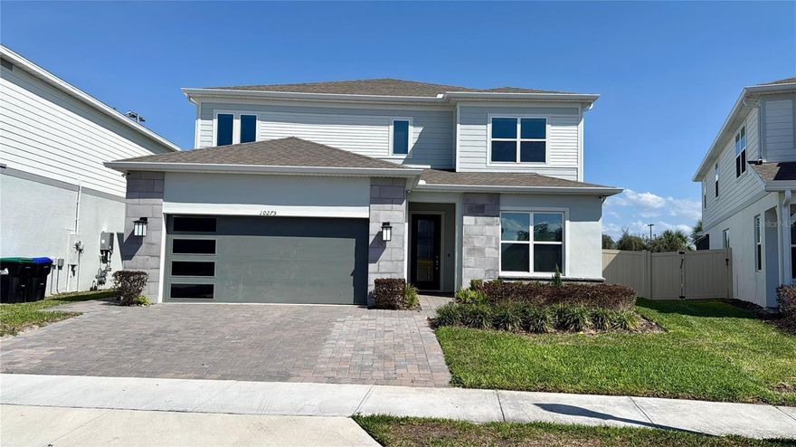 Stunning Yorkshire floor plan built by Pulte Homes in 2024, located in the highly desirable Parkview Reserve community in the heart of Dr. Phillips. This exceptional home includes over $230K in upgrades, including gutters, a garage storage system, custom blinds, a fully completed luxury pool, outdoor kitchen plumbing, pool electrical wiring, and installed exterior security cameras. Furniture is negotiable.
This spacious two-story estate home offers 5 bedrooms, 4 full bathrooms, a powder room, a home office, a flex/game room, a large loft, a covered lanai, and a 2-car garage. Designed for comfort and functionality, the open-concept layout is perfect for entertaining.
The gourmet kitchen features built-in appliances, a walk-in corner pantry, upgraded stacked white cabinetry, Ethereal Glow quartz countertops, a Ripple white mosaic backsplash, under-cabinet lighting, and pendant lighting over the large center island.
The main level includes a guest suite with a private bathroom and walk-in closet, a dedicated home office, and a flex room. Upstairs, you’ll find a spacious loft, a laundry room with quartz-topped cabinetry, an additional guest suite, two secondary bedrooms, a full bathroom, and the owner’s suite, which features a spa-inspired walk-in shower with a rain shower head, dual Statuario quartz vanities, a private water closet, a large walk-in closet, and a linen closet.
Designer upgrades include a stone-accented MD1 exterior, glass-inlay front door, Liana Forest tile flooring in the main living areas and bathrooms, stain-resistant carpet in the bedrooms and second floor, oak stair rail with iron spindles, upgraded trim and baseboards, and completed outdoor kitchen plumbing and pool electrical wiring.
The brand-new private pool has been fully completed and is ready to enjoy, featuring a spa (hydromassage), waterfall, gas heater, and bubble system, creating the perfect backyard retreat for relaxation and entertaining.
This home is also backed by the builder warranty from PulteGroup, with up to 9 years remaining on many items.
Parkview Reserve features private homesites with pond and conservation views, natural gas, low HOA, no CDD, and an unbeatable location just minutes from Interstate 4, O-Town West, Dr. Phillips Community Park, Orlando’s world-famous theme parks, and the renowned dining, shopping, and entertainment of Restaurant Row.