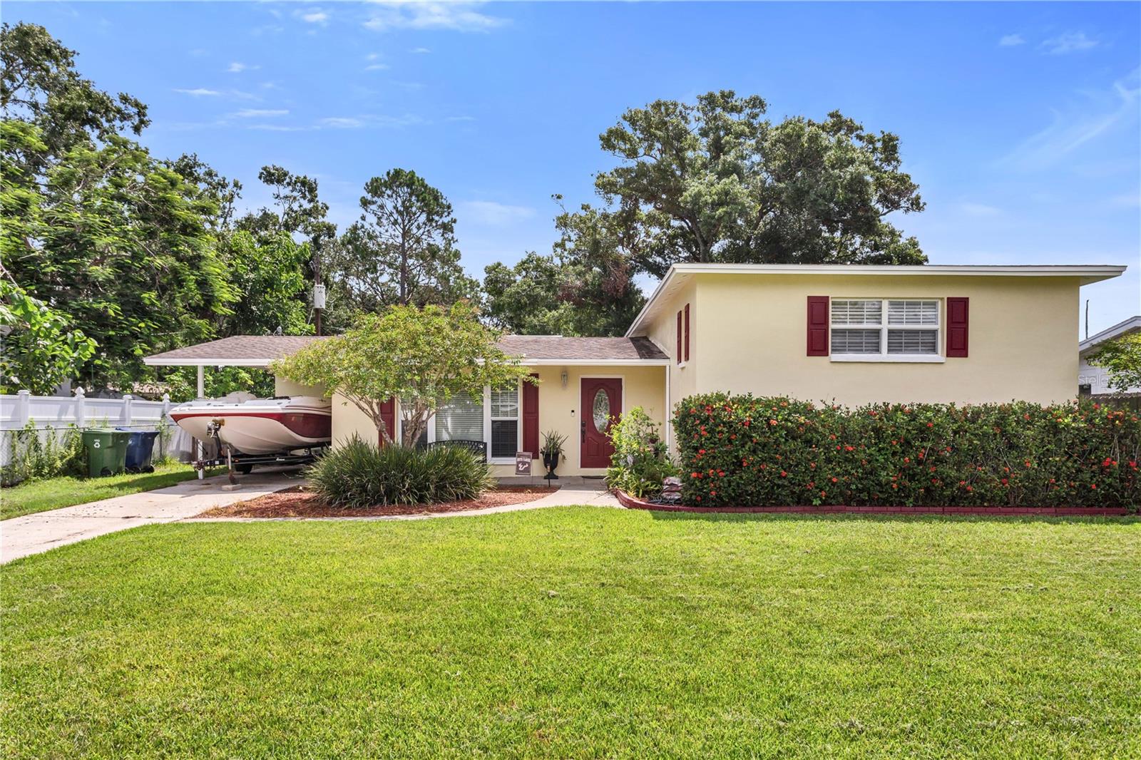 You are going to love this beautifully updated Guernsey Estate residence, where quality construction and thoughtful upgrades come together in a move-in ready home. This split-level floorplan
features the main living area on the first floor, with all bedrooms and bathrooms located just five steps up on the second level. The spacious backyard is perfect for relaxing or entertaining and
includes a partially in-ground above-ground swimming pool.
Recent 2024–2025 renovations include a fully updated primary bath, partial upgrades to the second bathroom, refinished and sealed hardwood floors, new 5½-inch baseboards throughout,
fresh paint inside and out, and new ceiling fans. The kitchen has been remodeled with shaker cabinets and granite countertops and includes LG appliances such as a gas stove, microwave,
and dishwasher. You'll also find a new LG full-size stackable washer and dryer, a gas water heater, and a new pool pump. The home has also undergone extensive maintenance and energy
efficiency improvements. It passed a TECO energy audit and now includes new attic insulation. The A/C system was replaced in 2017, with cleaned and sanitized ductwork, all new vent covers,
and coils cleaned both inside and out. Additional features include an electrical panel upgrade with copper wiring, new plumbing on the lower level for the water heater and kitchen sink, and
termite tenting completed two years ago, still under warranty. Upgrades over the years also include new porcelain brick-lay tile on the lower level, upgraded interior doors, new front and back
exterior doors, and double-pane Pella windows throughout. This is a rare opportunity to own a truly turnkey home in a well-established neighborhood with enduring value and charm.