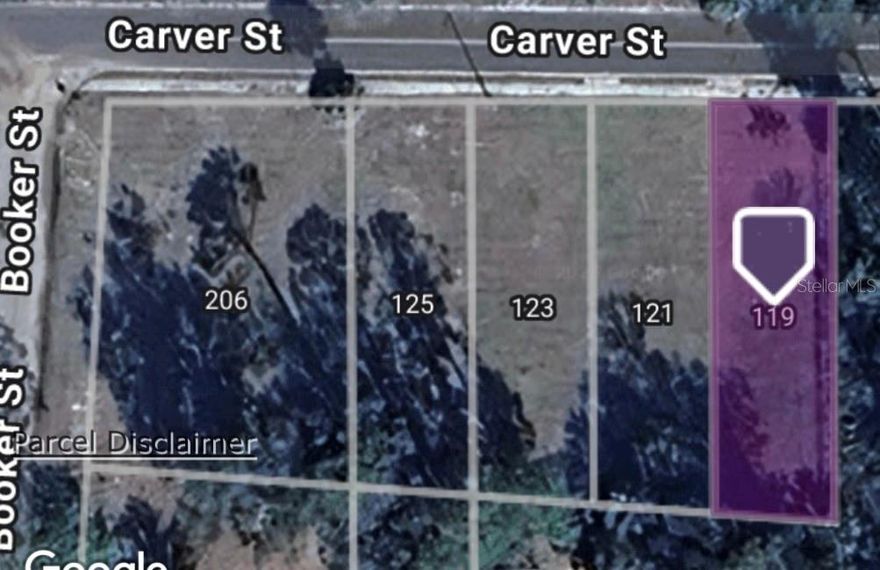 Great opportunity to own an affordable residential lot in the heart of Palatka! This cleared parcel offers a convenient location on a quiet street, just minutes from shopping, schools, medical facilities, and major roadways. Perfect for a future homesite or investment property. This property is being sold as a package deal with additional parcels located at 121 Carver (OM714024), 123 Carver (OM714023), 125 Carver (OM714022), and 206 Booker (OM714021), offering excellent potential for investors. No HOA and no required build timeframe.