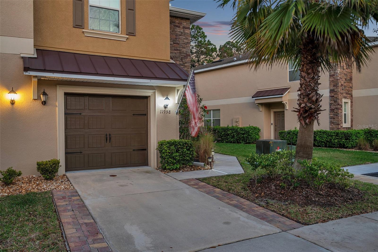 END UNIT. CONSERVATION BACKYARD VIEW. COMMUNITY POOL. FITNESS CENTER. The Verandahs Townhomes are located in a quaint community located minutes from the Suncoast Parkway. CORNER UNIT (1,787 sq. ft. heated; 2,123 sq. ft. total) 3 bedrooms, 2.5 bathrooms PLUS loft. Paved driveway with additional step out pavers. 1-Car Garage has an Epoxy coated floor with automatic garage door opener & shelves. PAVED backyard with an open and SCREENED patio (both offering additional relaxation space) and vinyl fencing that makes a townhome feel like a HOME. Interior of the home was painted in 2023. WHOLE HOME water softener - brand new. Layout is as follows; front entry into the townhome will lead to the downstairs bathroom, coat closet, built-in desk, and entrance into the one car garage (Automatic garage door and remote included). The downstairs includes an open concept from the kitchen, to the dining area and living room. Kitchen boasts 42-inch cabinets, stainless steel appliances, large pantry, recessed lighting and a large additional storage space under the stairs. ALL (3) bedrooms and oversized LOFT are upstairs. The loft is a perfect area to serve as a "second living quarters" or "office area". The Double Entry Door adds a nice touch to this generously sized ENSUITE bedroom. Plus the view of the lush trees is an added ZEN feature. Find a large walk-in closet, and primary bathroom (featuring double sinks and glass enclosed shower). Upstairs Laundry room INCLUDES the washer & dryer. Jack-n-Jill bathroom connects the (2) guest bedrooms. Freshly painted, ceiling fans, T.V. wall mounts, plenty of closet space, BLOCK construction and MOVE IN READY = instant relief. Enjoy a Maintenance-free lifestyle that INCLUDES water, sewer, trash, exterior grounds maintenance, a COMMUNITY POOL & FITNESS CENTER. Minutes to Publix shopping center and the Suncoast Parkway. Less than 10 miles to the Gulf. Visit places like Get Hooked Bar & Grill, Hudson Marina, Hudson Beach and more! Distances to surrounding places: Hidden Lake Airport (7.6 Miles), Pilot Country Airport (6.3 Miles), Starkey Park Bike Trail Head Wilderness (10.1 Miles), HCA Florida Bayonet Point Hospital (8.4 Miles), Morton Plant North Bay Hospital (12.4 Miles), HCA Florida Trinity Hospital (14.1 Miles), St. Joseph's Hospital-North (19.4 Miles), Pasco Hernando College (7.8 Miles), St Leo College (21.2 Miles), & Tampa International Airport (31.9 Miles). Rent a Little Piece of Florida Now! ONE YEAR LEASE MINIMUM REQUIRED.