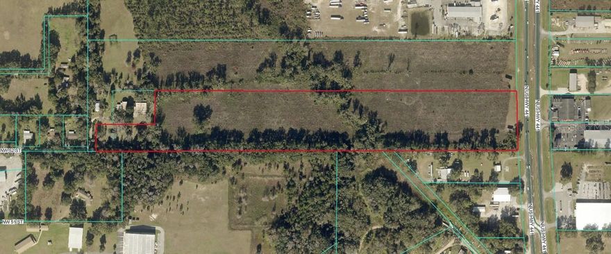 Opportunity to purchase 19.07± acres of vacant commercial land in Marion County with direct frontage on US Hwy 441/301. The property offers approximately 350± feet of highway frontage and is located approximately 3.5± miles north of Downtown Ocala.

The site is zoned B-5 (Heavy Business), allowing for a wide range of commercial and business uses subject to county regulations. US Hwy 441/301 is a major north–south transportation corridor serving Ocala and surrounding markets, providing strong visibility and accessibility.

Ideal for commercial or industrial users seeking highway exposure, flexible zoning, and large acreage. Buyer to verify zoning, permitted uses, and development requirements.