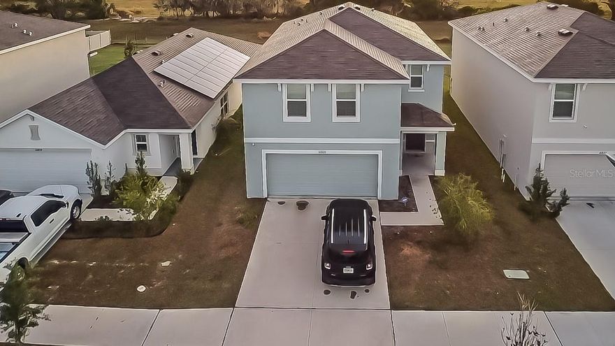 Built in 2023, this well-maintained 4-bedroom, 2.5-bath home offers 2,328 sq ft of heated living space and
2,856 sq ft total under roof in the desirable Creek Preserve community. The open-concept layout features a
modern kitchen with ample cabinetry, contemporary finishes, and tile flooring in the main living areas. The
spacious primary suite includes a private bath and generous closet space, while additional bedrooms provide
flexibility for family, guests, or a home office. A two-car garage, central HVAC, and durable concrete block
construction add to the home’s appeal. Conveniently located near US-301 and I-75 with easy access to
shopping, dining, and major commuting routes. Creek Preserve is a master-planned community with CDD and
community amenities.