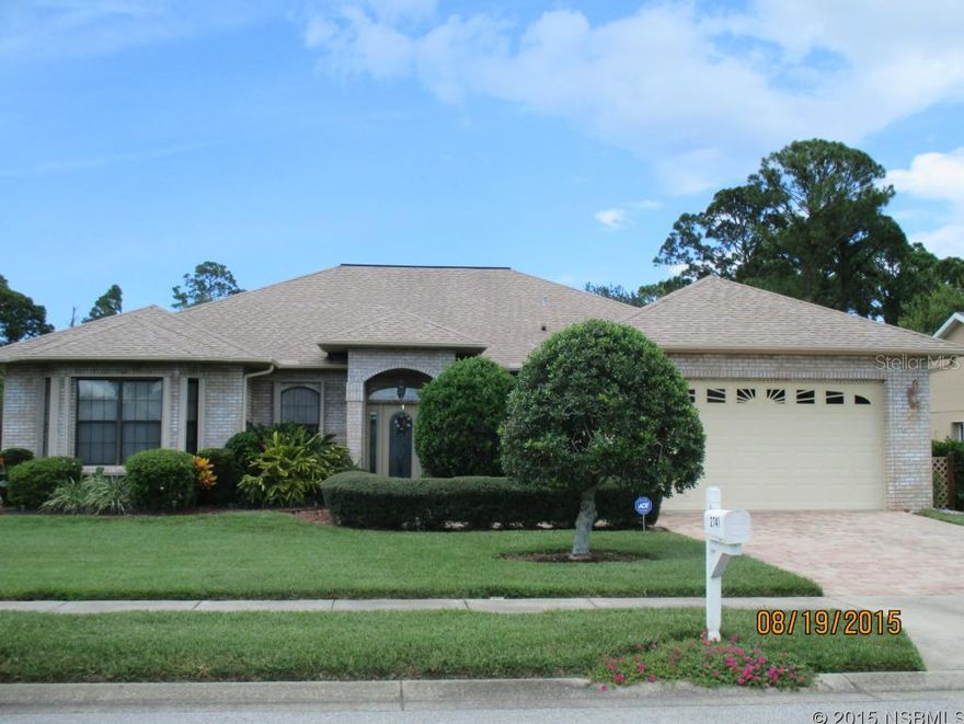 ONE OF A KIND!  Custom built Estate home with one owner just installed brand new carpet in all bedrooms.  Never been on market.  Golf Front and Water Front.  Views of 16th Green and 17th Tee from large covered screened porch.  Also lovely lake views from porch & MBR.  Nat Gas Hookup for BBQ.  Very open plan with vaulted ceilings and tile throughout living areas.  Enormous living/dining/ and gathering room with natural gas fireplace.  Custom designed kitchen, many drawers, tall cabinets, wine rack and with party sized center island with granite counters surrounded by numerous cabinets AND more counters.  Split bedroom concept with well planned design features in Master BR including:  walk n closet, jet tub, & double sinks.  All doors are handicap accessible.  Inside laundry centrally located.  This is a must see home that has been meticulously cared for.   Accordian hurricane shutters on every window and door.  Dual pane windows.  Virtual Tour:  http:aw360.me/1025641 ;Water: City