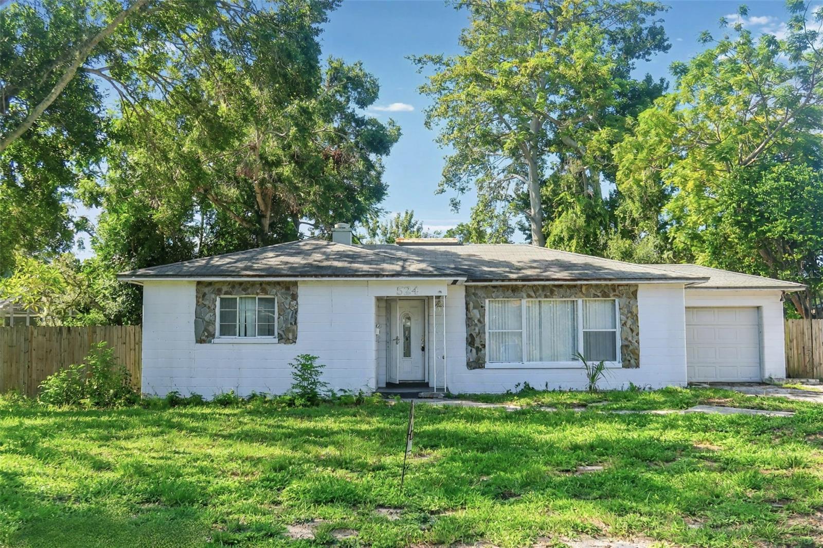Welcome to 524 50th Ave S in St. Petersburg! This 3-bedroom, 1.5-bathroom home was built in 1953 and offers 1,572 sqft of living space on a large lot. The property is located close to Downtown St Petersburg, providing convenient access to dining, shopping, and waterfront parks, while being set away from heavier traffic and noise. The home is being sold as-is and needs a new roof, new AC, and interior and exterior cosmetic updates. Room to add an additional bedroom if needed.