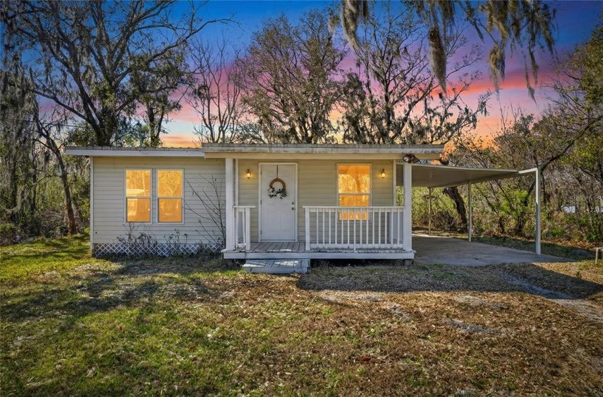Tucked away in a quiet country setting with no HOA, this charming 2-bedroom, 1-bath home offers privacy, character, and the peaceful lifestyle Plant City is known for. Situated in the county with very few nearby neighbors, this property is a true Plant City gem while still being just minutes from town and the interstate for easy commuting. Inside, the home has been thoughtfully updated while maintaining its original character. The kitchen features solid wood cabinets, newer tile flooring, and an adorable vintage-style refrigerator that adds to the home’s unique charm. The living room offers newer laminate flooring and a beautiful hardwood ceiling, creating a cozy and inviting space. Down the hallway, the original hardwood floors have been refinished, adding to the home’s timeless appeal. Recent updates include fresh interior paint in the master bedroom, kitchen, living room, and hallway, along with freshly painted cabinets and doors. The front porch has also been freshly painted, and both porches have been partially rebuilt, providing comfortable outdoor spaces to relax and enjoy the peaceful surroundings. The AC system has recently been serviced for added peace of mind. Step outside to a private backyard with plenty of space to enjoy the outdoors. If you’re looking for a comfortable home with character, updates, and quiet country living without HOA restrictions, this one is a must see.