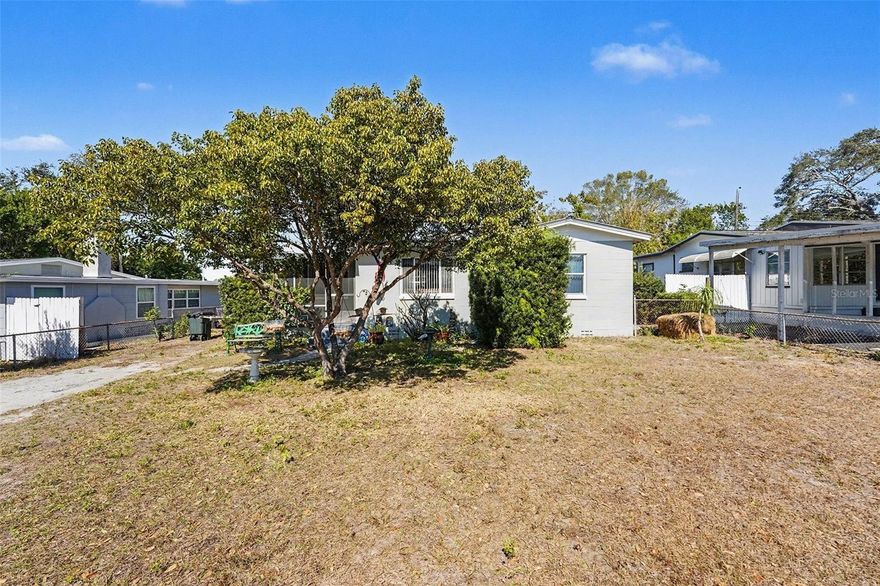 Welcome to this charming 2-bedroom, 1-bath home located in the heart of St. Petersburg! Situated on a spacious lot, this property features an oversized front yard and a generously sized backyard with incredible potential — perfect for hosting gatherings, entertaining friends and family, or creating your dream outdoor space.



Conveniently located just minutes from the beautiful Gulf beaches and extremely close to Tyrone Square, you’ll have easy access to shopping, dining, and everyday conveniences. Whether you’re looking for a primary residence, vacation home, or investment opportunity, this property offers flexibility and value in a highly desirable area.



With its prime location, outdoor space, and inviting layout, this home is full of potential and ready for its next owner to make it their own. Schedule your showing today!