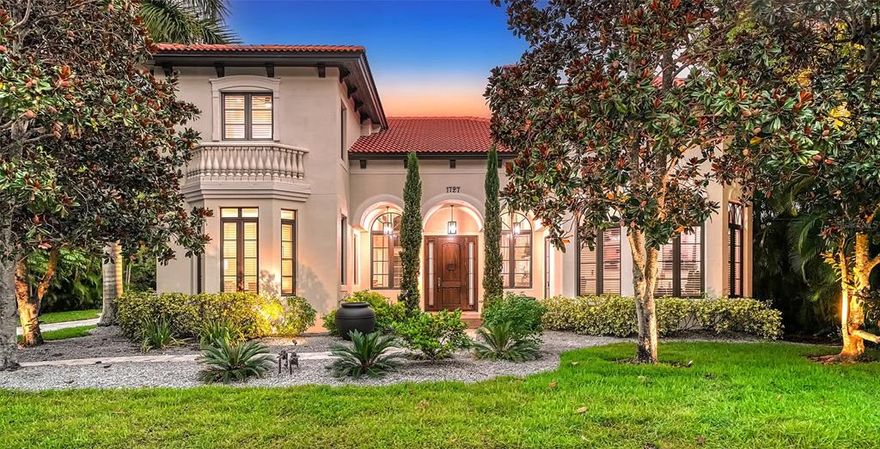 ACT NOW AS THIS WON'T BE AVAILABLE FOR LONG. This Highly coveted “West of Trail” custom home with two story guest-house, designed by A Phipps Design LLC and built by Colton Construction, is ready for immediate occupancy! Opportunity knocks with this tastefully updated home with hurricane rated doors and windows, 4 AC's, (2020 & 2021) as well as a home GENERATOR!  Home may be rented with a 7 night minimum, 52 times a year!  Insurance Premium quote under $10k and Proforma available for review! Main residence is 3,733 square feet and Two Story Guest House is 1,096 square feet! The main residence is two stories with exceptional curb appeal, exuding old world charm with modern day open floorplan and exquisite updates. Upon entry, you will be wowed with the 19'x19' grand room with 19’4” ceiling with beams! Note the gorgeous new engineered wood flooring throughout, stacked stone feature wall with electric fireplace, floating shelves and three sets of French doors overlooking the incredible outdoor oasis! Transom windows above the French doors offer an abundance of natural light and connect the pool & spa with the two-story guest-house!  The kitchen with breakfast bar has new lighting, sparkling quartz countertops, new appliances and closet pantry. Entertainers will appreciate the multiple dining options which include the formal dining room with stunning new chandelier, the casual dinette located in the rear of the kitchen with French door to the loggia for dessert al fresco before enjoying an evening swim.  The summer kitchen is outfitted with a new gas grill, beverage refrigerator, granite counters and connects to the two-story garage with second floor bonus room measuring 22'x23', which could be a great work-out space, artist workshop, yoga studio, playroom, additional workspace or air-conditioned storage area!  Let your imagination decide! The main residence has a split floorplan, with primary suite with two walk-in custom closets, updated bathroom with dual sinks, quartz, marble and free standing tub.  The study is tucked away in the front of the home and has a separate entrance for clients and colleagues!  Bedrooms #2 & #3 are located upstairs and share a jack and jill bathroom with roman shower.  Bedroom #3 has a French door to the sun deck that connects to airconditioned bonus room above the garage!  The two-story guest-house is free standing and a perfect option for family & friends!  Upon entry, feel the charm and warmth of the two-story sitting area with gas fireplace and kitchen area with full refrigerator and copper farm sink.  Just add a microwave and coffee maker and you are good to go.  Each floor has it’s own bedroom and full bathroom.  Second floor sitting area leads to a romantic Juliet balcony an ideal spot to curl up with a good book and enjoy the outdoors!  The exceptionally long driveway with pavers & parking pad are a must.  The two-car garage complete this multi-generational dream residence!  This generous property has is it all with mature landscaping, excellent schools, fabulous shopping and close proximity to nationally ranked beaches and yacht clubs. Location to Southside Village and downtown Sarasota are icing on the cake to this endearing one-of-a-kind residence. All information provided is deemed reliable but should be verified by Buyer or Buyer's Agent. Please provide pre-approval letter or proof of funds with offer.