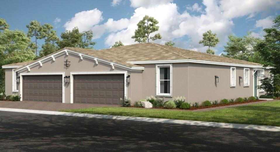 New Construction – Ready Now! Built by Taylor Morrison, America’s Most Trusted Homebuilder. Experience resort-style living in St. Cloud, Florida, at Esplanade within the gated Center Lake Ranch community. With homes offering stunning nature and pond views, every detail is designed for peace and relaxation. Enjoy wellness-focused amenities like a pool, spa, fitness center, and movement studio. Stay active with pickleball, bocce, or strolls through the Bark Park, while concierge services and community events keep life exciting. With planned trails, parks, and an 11-acre Central Park, Esplanade offers a serene, nature-filled lifestyle with easy access to major roads. Welcome to the Kona at 5349 Spoonflower Court in Esplanade at Center Lake Ranch. This beautifully crafted twin villa blends modern comfort with timeless charm. The open-concept design brings together a spacious great room, a stylish kitchen with abundant cabinetry, and a welcoming dining area, perfect for both quiet evenings and lively gatherings. Tucked at the rear of the home, the peaceful primary suite features a private en-suite and a generous walk-in closet. At the front, a secondary bedroom, full bath, and private study offer flexibility and privacy for guests or personal pursuits. Step outside to the extended covered lanai, an ideal space to unwind and enjoy the outdoors. Additional Highlights Include: Study in place of flex, extended covered lanai, 8' interior doors, and single pocket door at secondary bedroom to bath. MLS#O6334497