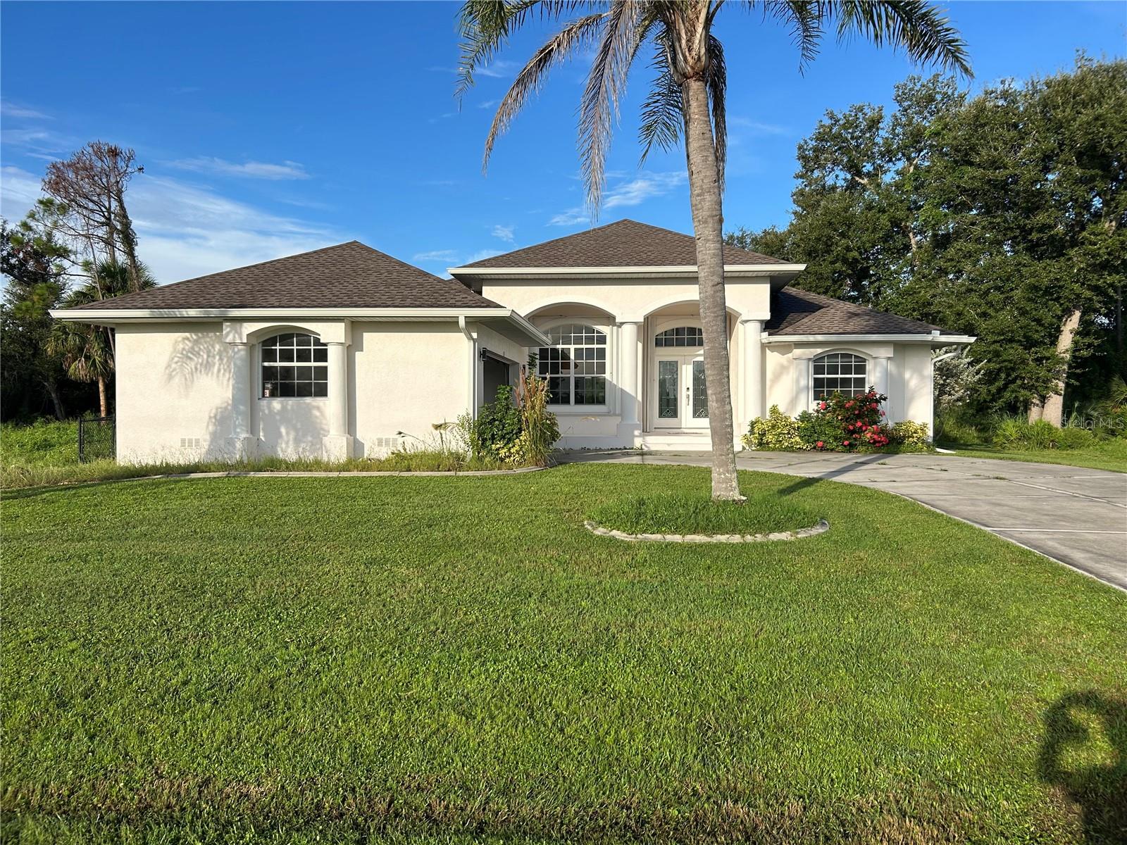 READY TO MOVE IN! Beautiful unfurnished 3 bedroom, 3.5 bath with saltwater pool available now. Updates abound throughout the home, including a new roof in 2023, luxury vinyl flooring, LED lights, ceiling fans, new appliances, fresh paint inside and out, and more. The home has TWO master bedrooms with walk-in closets, along with a total of three full bathrooms plus a convenient half-bath servicing the pool and lanai area. The open kitchen features ample cabinet space with an adjacent office desk area. Outside, enjoy a saltwater pool with a heater, perfect for year-round use. Accordion hurricane shutters provide peace of mind during storm seasons. The side-entry two-car garage features a fresh epoxy finish. Conveniently located near shopping, restaurants, Gulf beaches, golf courses and marinas. Additionally, the property includes a closed pet area. Schedule your showing today!