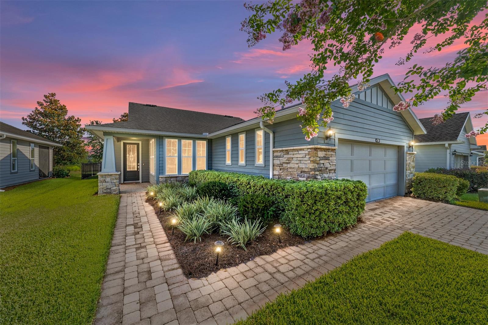 WINTER CIRCUIT RENTAL! Stunning 2 bedroom, 2 bathroom home with office/den (with barn doors & bed for 3rd bedroom option) is available for seasonal rental! Located in the highly sought after NW Ocala gated community Ocala Preserve, located only 6 minutes to The World Equestrian Center! This gorgeous Manaco Model home is fully furnished and equipped with everything you need during your stay including luxury bath towels and bedding, golf clubs and pool floats! Light and bright, the interiors of the home feature an open concept with 10' ceilings and luxury tile throughout, and exquisitely decorated. The chefs kitchen is a dream with ample counter space, eat in the kitchen with barstools and high top dining room table! Equipped with anything and everything you could think of! Home office sits just off the living room with privacy barn doors, executive style desk and leather couch that lays out to a queen sized bed. Bedrooms are separated for extra privacy, and the secondary bedroom is well-suited for uses of its own guest wing with full bath that includes shower/tub combo. The master suite is made extra special with oversized windows adorned with custom window treatments, overlooking the fenced in backyard, has large walk-in closet, en-suite bathroom with glass shower door, granite countertops and dual sinks. At the back of the home is a wonderful glass enclosed lanai with comfortable patio furniture and gorgeous views of the fully fenced in yard- perfect for entertaining. Enclosure can be open but still screened in for your comfort. Home comes with all upgraded appliances, fireplace, BBQ grill and more! Rental rate includes HOA & all community amenities such as golf, swimming pools, fitness center, tennis, raquetball, pickleball, club membership and more, as well as electric, high speed internet, lawn care, pest control, trash and water. Come enjoy all that Ocala Preserve has to offer, No age restrictions!