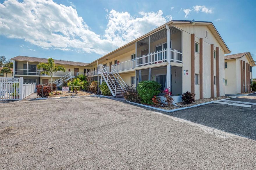 WELCOME TO YOUR PERFECT SLICE OF PARADISE ON BEAUTIFUL VENICE ISLAND.
This spacious 2-bedroom, 1-bath furnished corner unit offers the perfect blend of comfort, convenience, and comfortable coastal living just steps from everything that makes Venice so special. This light and bright residence features an open living and dining area, vinyl flooring throughout, spacious bedrooms, the updated kitchen offering ample cabinetry and workspace, making it both functional and inviting. The screened front porch provides a peaceful spot to relax after a day at the beach. The unit includes assigned parking and a private storage locker for all your beach gear.
Set within a well-maintained Gulf Breeze Condo Pool community, residents enjoy beautifully kept grounds and a relaxing Florida atmosphere with low condo fees. Included in the condo fees: community pool, exterior and grounds maintenance, property manager, pest control, pool maintenance, sewer, trash, and water — making island living easy and worry-free
Less than a mile to the beach, you can spend your mornings shelling and shark tooth hunting along the shore, then bike just a 1/2 to the scenic trail at Venetian Waterway Park. Golf enthusiasts will appreciate being only 1 mile from Lake Venice Golf Club, while dog lovers will enjoy nearby Brohard Paw Park and Venice Dog Beach. Take a short walk to Sharky's on the Pier for lunch, enjoy waterfront dining at Fins at Sharky's, or cast a line from the Venice Fishing Pier. Enjoy easy access to explore the great dining, live music, charming boutiques, and historic spots throughout downtown Venice. You’ll love being in the heart of it all!
Whether you’re looking for a full-time residence, seasonal retreat, or investment opportunity, this island condo is an excellent opportunity that offers location, lifestyle, and value all in one. *Seller will cover 2026 HOA fees with an accepted offer of $160,000 or higher.*
LIVE THE VENICE ISLAND DREAM! DON’T MISS YOUR CHANCE TO OWN AN AFFORDABLE POOL CONDO ON VENICE ISLAND!