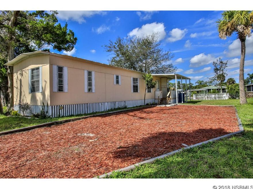Recently remodeled with vinyl plank floors and almost new appliances.  Built In buffet in dining area.  Covered entry.  Nice sun deck overlooking canal.  Steps downto dock and water.  Area of best backwater fishing..Mosquito Lagoon.  This affordable home offers all the convenience for the water lover!!! Possible owner financing to qualified buyer. ;Water: City