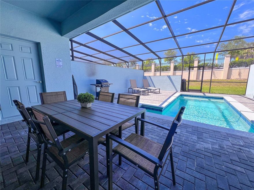 This beautifully appointed 5-bedroom, 4.5-bath townhome is located in the highly desirable Windsor at Westside Resort, one of Orlando’s top-rated short-term rental communities. Fully furnished with luxurious designer pieces and upscale finishes, this property offers comfort, style, and strong rental potential.

Enjoy lots of privacy with no rear neighbor, creating a peaceful and relaxing atmosphere—perfect for both guests and owners.

The open-concept chef’s kitchen flows into a spacious dining area and cozy family room, ideal for entertaining.

Resort amenities include a clubhouse with concierge desk, fitness center, resort-style pool with lazy river, children splash zone, indoor/outdoor restaurant & bar, firepit lounge, sports courts, and playground.