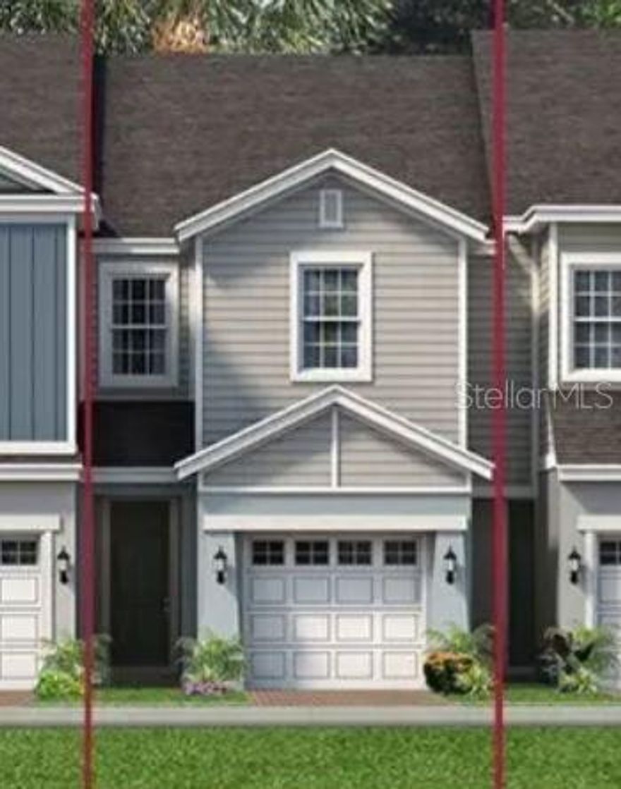 Under Construction. The Carter is a center townhome with a welcoming open family room, dining room and kitchen - all with tile floors throughout the first floor. The kitchen boasts quartz countertops, a grand island and stainless-steel appliances. The second floor Owner's Suite has a desirable walk-in-closet and a dual sink bath. The second floor also features a conveniently located laundry room, two additional bedrooms and a full bath. The community is perfectly positioned minutes from Lake Nona, shopping, dining, public and private schools and sports fields.