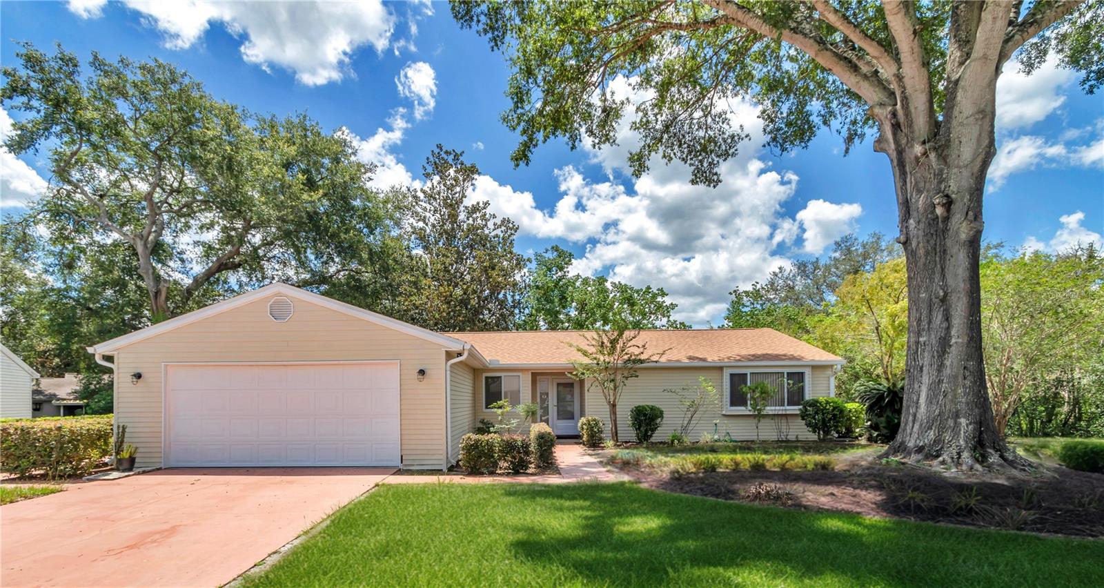 Brand New Roof! Move-In Ready Gem in Oak Run!
Welcome to your dream home in the vibrant 55+ gated community of Oak Run! This beautifully maintained 3-bedroom, 2-bath residence offers the perfect blend of comfort, style, and convenience complete with a brand-new roof (2024), a modern kitchen with stainless steel appliances, and a new ceiling fan.
Step into a warm and inviting living space with tile flooring throughout, an open layout ideal for both relaxing and entertaining. The primary suite is a peaceful retreat, featuring a spacious walk-in closet and generous storage. The interior has been freshly painted, giving it a clean, updated feel.
Enjoy the added bonus of a converted enclosed lanai, offering versatile extra living space perfect for guests, hobbies, or a cozy reading nook.
Additional highlights include a 2 car garage, fully fenced backyard, and more.
As a resident of Oak Run, you'll have access to resort style amenities including multiple pools, tennis courts, a fitness center, clubs, and the nearby the dog park. Plus, you're only minutes from shopping, dining, and healthcare.
This home checks every box schedule your private tour today before it’s gone!
