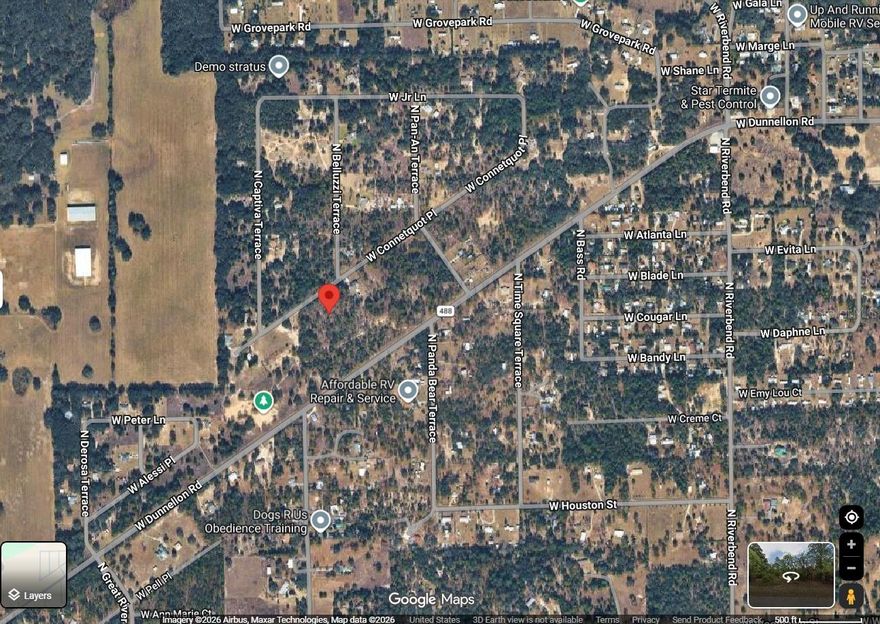 Asphalt paved; need onsite well and septic, Flood zone X; No HOA fee. Parcel ID Akey: 2113456
Unleash Your Imagination on This Prime 1.33-Acre Lot! This high-and-dry property is a rare gem with no HOA and no deed restrictions-giving you total freedom to build, invest, or create your own private escape. Whether you're dreaming of a custom home, a weekend getaway, or a smart land investment, this versatile lot is your blank canvas. Surrounded by nature yet close to everything, you'll enjoy easy access to Suncoast Parkway, Rainbow River, Lake Rousseau, Crystal River, plus shopping, hospitals, and restaurants-all while soaking in the peace and quiet of country living. Opportunities like this don't last-make your move before someone else does!  It is located closer to downtown Dunnellon, Minutes to Rainbow Springs and Rainbow River recreation and boating. Only 15 minutes to Crystal River; 30 minutes to Ocala. 10 minutes to shopping! Hurry as this one will go fast due to good location and lowering interest rates boosting purchasing activities. Higher position, it is great setting and views! Great southern exposure, summer cool, winter warm!