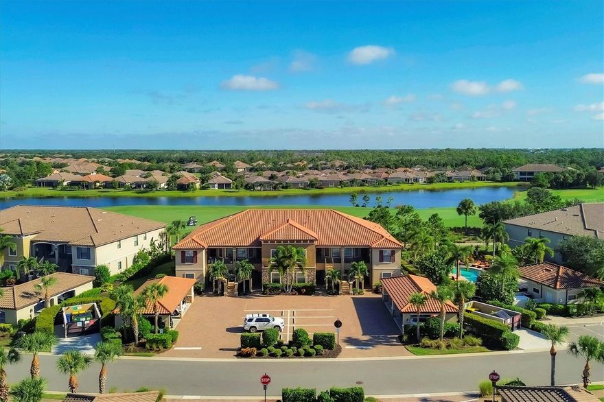 NOVEMBER AND DECEMBER 2025 @ $2750MONTH. ALSO AVAILABLE STARTING APRIL 2026. Meticulously maintained, gorgeous 2 Bedroom plus a Den Condominium with a screened-in lanai, located in the beautiful Esplanade Golf and Country Club at Lakewood Ranch Fl. This beautiful Mediterranean inspired condominium is located with direct views of the golf course and Lake, in the Esplanade Golf and Country Club at Lakewood Ranch FL. Combining the beauty of Southwestern Florida with Tuscan inspired architecture, breathtaking golf vistas, nestled in lush landscaping, along with first class resort style amenities are sure to please! A championship Golf course and driving ranges considered one of the best in the area, a multitude of uniquely designed, social spaces abound for you to enjoy, along with a resort pool set with cabanas, several tropical satellite pools, a Gym, Spa, and Salon, Bahama Poolside Tiki Bar, and the Barrel House bistro for you and your family to enjoy! You won't want to leave!! Living room has a brand new recliner sofa, three chairs and a large TV. Dining room table and 6 chairs. Kitchen has ample counter space, all the gadgets needed to prepare meals, stainless appliances, Breakfast Bar,and an eating area up front. The Primary Bedroom is tastefully decorated and ensures you have a good night’s sleep with its king size bed and high quality luxury mattress. The second bedroom has a queen bed and dresser. Both bedrooms have wall mounted televisions. Den is also a sleeping area with french doors for privacy. Rental price includes access to amazing amenities offered at this Golf and Country Club location. Golf privileges transfer to the tenant for $250 per person for the 18 Hole Championship Golf course (tenant fee applies for golf) and amenities. Enjoy several beautifully designed lagoon style pools (one within a minute walk), as well as lit tennis courts, pickleball and bocce ball courts, and a 24 Hour Fitness Center and Spa. SMALL DOGS OK WITH LANDLORD APPROVAL!