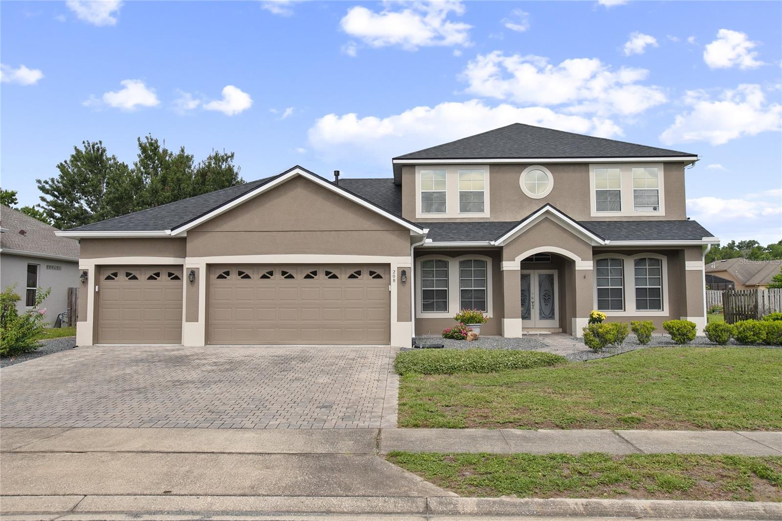 Welcome to this beautifully maintained stunning and spacious 5 bed 3 bath home located in the desirable Crystal Cove community of DeLand! Roof is only 2 years old. With over 3,000 square feet of living space, this two-story home offers an ideal layout for families, multi-generational living, or those needing extra room for a home office, gym, or playroom. Step inside to find an open and airy floor plan featuring formal living and dining rooms, the primary bedroom and full bath are located on the first floor, as well as a second bedroom and full bathroom. A large family room that flows into a stunning kitchen awaits. The kitchen boasts granite countertops, stainless steel appliances, tile backsplash, and ample cabinetry. You can choose electric or gas for your cooking pleasure. Newley installed dimmable light fixtures set the perfect mood. Continue the vibe with the audio system ready to jam. Perfect for entertaining. Upstairs you’ll find a versatile loft/bonus space and 3 more bedrooms with another full bath. Additional highlights include luxury vinyl and tile flooring, high ceilings, recessed lighting, and a freshly painted neutral palette throughout. The 3-car garage offers plenty of storage, and the huge backyard with a covered lanai is perfect for outdoor enjoyment. Located on an oversized lot with an irrigation system in a quiet neighborhood. You’re minutes from shopping, dining, I-4, and historic downtown DeLand. This is a rare opportunity to own a move-in ready home in a sought-after location. Schedule your private showing today!