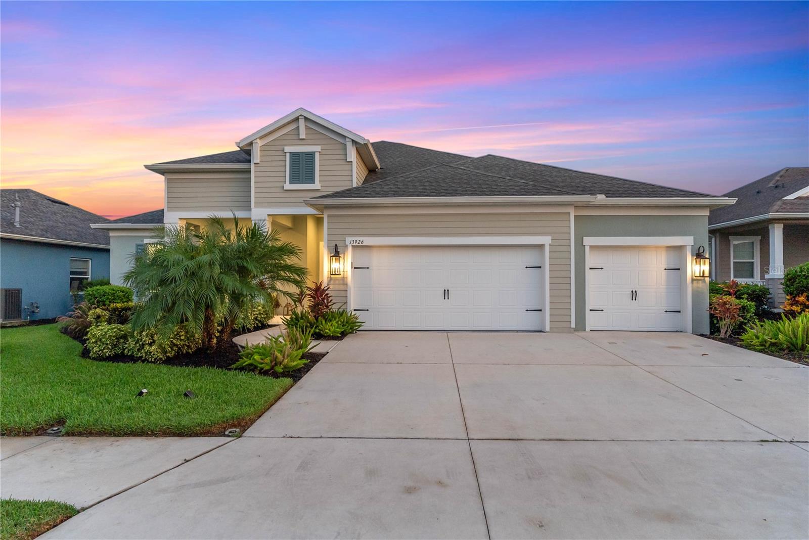 Stunning show-stopper! Rare opportunity to own a move in ready masterpiece. This exquisite Kiawa floor plan by Neal Communities is located in the highly sought-after Canoe Creek neighborhood of Parrish. Loaded with upgrades and designed for both style and comfort, this 4-bedroom, 3-bathroom home also includes an office with a custom Murphy bed, easily serving as a 5th bedroom.The heart of the home is a gourmet kitchen boasting stainless steel appliances including and an expansive island with ample seating, perfect for entertaining or family gatherings. The spacious primary suite offers a serene retreat with an en-suite bathroom and a massive walk-in closet, while every bedroom in the home includes its own walk-in closet for ultimate convenience! Designer finishes elevate the home including board-and-batten accent walls in the foyer and primary suite, a shiplap feature wall in the family room, and a newly upgraded laundry room with custom cabinetry and folding station.Step outside to your private resort-style oasis featuring a heated and cooled pool with a tanning shelf and spa paired with a brand-new outdoor kitchen complete with grill and refrigerator. This covered lanai is an entertainer's dream, equipped with a fireplace, mounted TV, lounging and dining areas, and a WiFi access point for seamless connectivity while relaxing outdoors. With desirable southern exposure, you’ll enjoy sunshine year-round without the harsh late-day heat. Practical features include a 3-car garage, a generator plug at the main electrical panel, and smart home capability (Guardian subscription required) making this home as functional as it is beautiful.Canoe Creek offers residents unmatched amenities including a clubhouse with gourmet kitchen, resort-style pool with lap lanes and spa, 24-hour fitness center, four pickleball courts, two dog parks, scenic walking trails, on-site HOA manager, full-time activity director, and NO CDD FEES.
Parrish is one of the fastest-growing areas in Florida, centrally located with easy access to Tampa, St. Pete, Sarasota, and the Gulf beaches. Just 2 hours from Disney and Universal, convenient to major airports, shopping, dining, and top-rated schools—you’ll love the lifestyle this location delivers. Run, don’t walk—schedule your private showing today before this gem is gone!