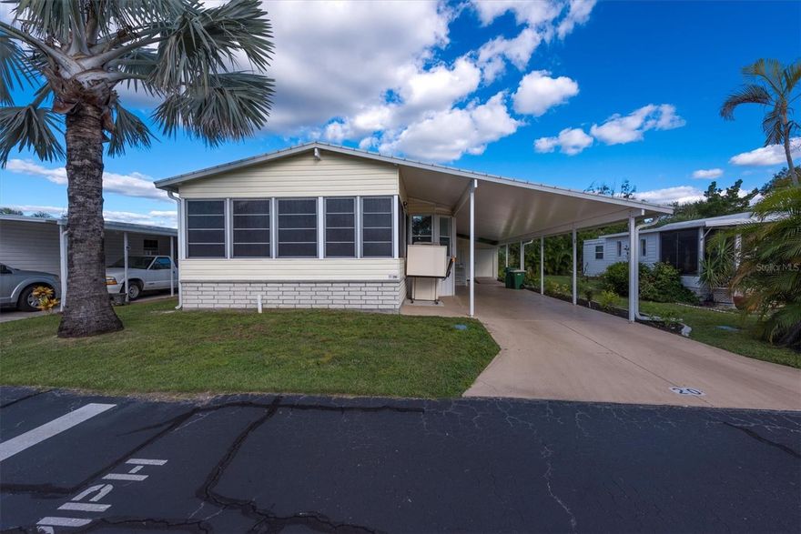 WATERFRONT LIVING IN A 55+ COMMUNITY DIRECTLY ON THE PICTURESQUE PEACE RIVER!
Welcome to your Florida paradise at 24437 Harbor View Rd, Lot 20 in sought-after Mary Lu Park, a resident-owned 55+ community nestled on the North Shore of the picturesque Peace River.
This charming, turnkey 2-bedroom, 2-bathroom home is move-in ready, offering an exceptional opportunity for an active, low-maintenance waterfront lifestyle. Enjoy the light-filled, bonus sunroom—perfect for an office, hobby space, or a peaceful spot to relax.
Key Features of the Home: 2 Bedrooms, 2 Full Bathrooms TURNKEY Furnished (Ready to enjoy from day one!) Additional Sunroom, Ample Covered Carport for parking and shade, Separate Storage Shed, Handicap Accessible Features
Exceptional Community Amenities:
As a resident of Mary Lu Park, you own a share in the park with the share price of $19,500 included in the purchase price! The community boasts a beautiful Recreation Hall with a pool table, library, and dining hall, all featuring an amazing, expansive view of the Peace River. Social events and gatherings are frequent and fun! Stay active with shuffleboard courts and cornhole, or gather with neighbors at the grilling area and firepit.
Prime Location:
Conveniently located with quick access to I-75, you'll be just minutes from excellent shopping, diverse dining options, and the charm of the surrounding areas. Don't miss the chance to experience what life on the Peace River is all about! Schedule your private showing today and start living your dream retirement!  Call us today for your private tour.