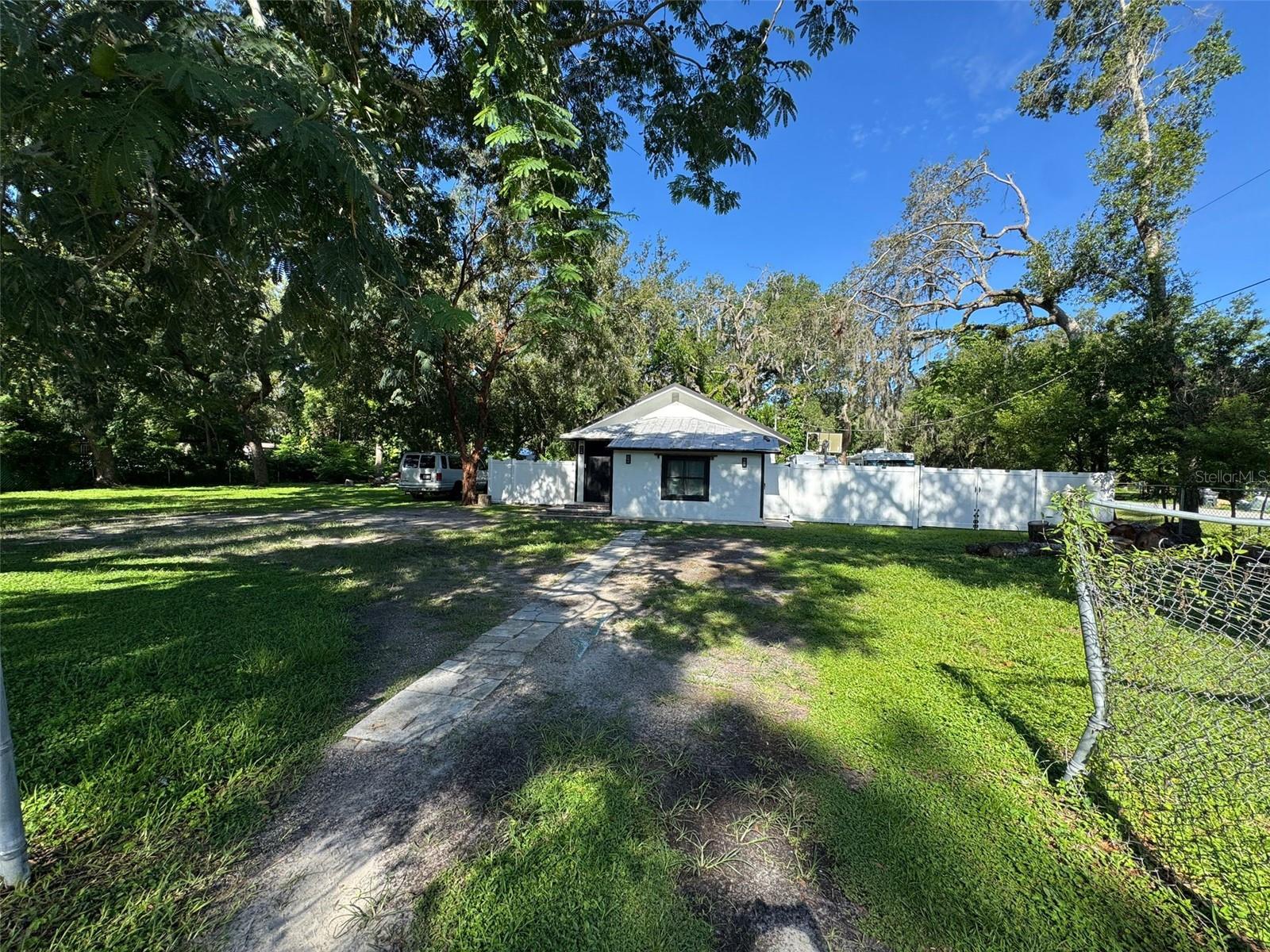 Great 3 bedroom 1 bath home sits on almost One half acre. Home is updated newer flooring, bathroom central heat and air conditioning. Features a pool, a fenced in yard, and it has a shed with electrical connections & water. RV will remain with the property . Great first time home or investment property.