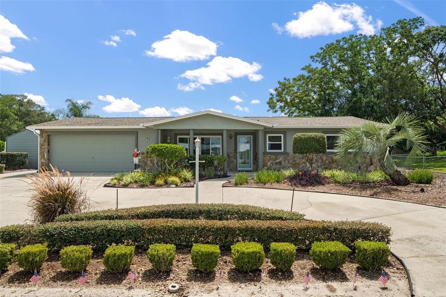 Check out this UPDATED, IMMACULATE and MOVE-IN READY 3/2/2 concrete block home situated on .31 acres near the Suncoast Parkway, Gulf of America, Withlacoochee State Trail, and the Tsala Apopka Chain of Lakes (all are within a 15-min drive). NEW ROOF in 2022! NEW HVAC in 2021! NEW WINDOWS in 2021! Prospective buyers will first be greeted by a fully landscaped front yard with 5-zone irrigation system and circular driveway. Inside, the prominent interior features include: ceramic tile throughout, dining area, eat-in kitchen, updated kitchen with backsplash, new cabinets and countertops, updated bathrooms, inside laundry under HVAC, and an expansive Florida room that leads to a large covered screen-in rear porch. The fully-fenced back yard boasts additional covered area, decorative concrete and gravel area suited for entertaining, firepit, and a 14' x 10' shed. No HOA fees or regulations! Property is connected to underground electric, public water, sewer, and high speed internet! Home is also equipped with a generator connection switch. Call today to schedule a personalized tour!