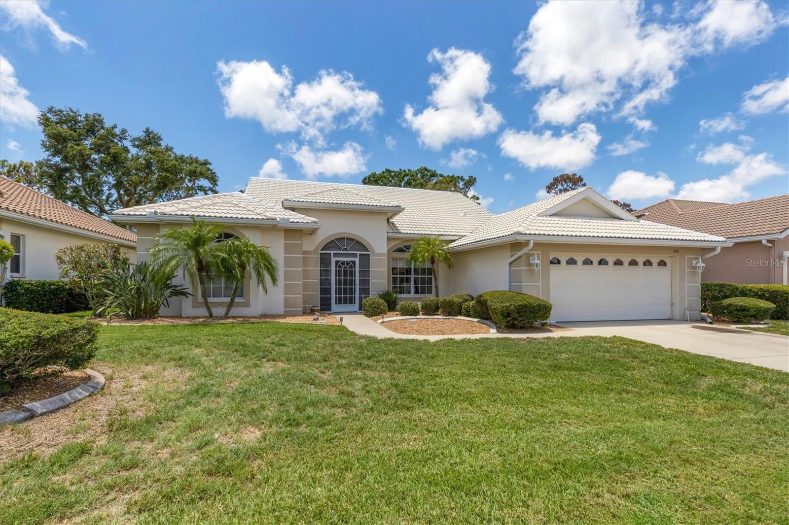 SPACIOUS OPEN VIEWS OF POOL, YARD, TREES, GOLF COURSE and LAKE. 3BD/2BA great room floor plan. Lots of space in this beautiful, well maintained original owner home. Nice and bright with tons of windows and sliders, plus Sunset exposure for spectacular views. Large lanai with plenty of room for various options, dining table, sitting area, and plenty of lounging space all around your own PRIVATE POOL. Kitchen offers tons of wood cabinets and Corian counter space. 2 large pantries and desk space. Large breakfast nook overlooking the pool and view. Bar counter for eating or entertaining. NEWER Stainless Steel appliances. Separate dining room for more formal occasions. Split floor plan. Extra spacious master bedroom with lounging alcove for reading or relaxing. En-suite master bath with dual sinks, walk in shower, and Jacuzzi tub. Walk in closets. Guest bedrooms on other side of home for privacy can be closed off with pocket door , guest bath between. PROPERTY HAS BEEN RE-PLUMBED. AC 2022. Pelican Pointe is Venice's Premier community offering resort style amenities including Clubhouse with bar/grill, card room/library, and banquet facilities. Heated pool with lap lanes for swimming, fitness center, tennis courts and pickle ball, tons of sidewalks for enjoying the weather throughout the community, and 27 holes of golf with Pro Shop. Tons of social opportunities for non golfers, including trivia night, special occasion activities, and huge Women's association. Golf is NOT mandatory. All of this Centrally located minutes to Venice Beach, Venice Downtown, shopping, theatres, restaurants, highways, airports, and so much more. Venice is the quaint gem you have been looking for on the West Coast. 3D WALK THROUGH AT: https://my.matterport.com/show/?m=RRTWEiy3DpZ See this home and find YOUR Florida Lifestyle today.