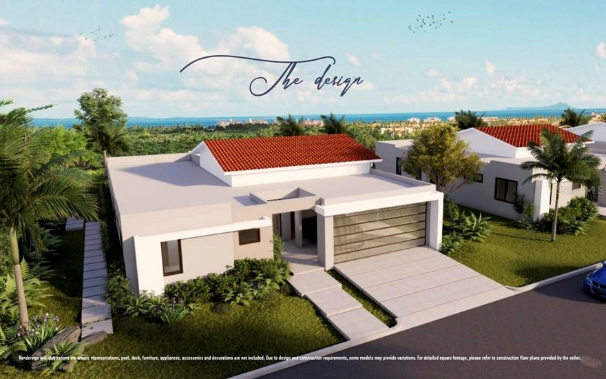 One or more photo(s) has been virtually staged. Pre-Construction. To be built. Modern Island Living at The Views Reserve – Palmas Del Mar

Take advantage of pre-construction pricing and experience elevated coastal living in Puerto Rico’s premier resort destination.

This beautifully designed home at The Views Reserve offers approximately 1,911 square feet of interior living space, a 429 square foot carport, and a total construction area of 2,577 square feet—all thoughtfully crafted to blend comfort, functionality, and contemporary style. Step into a sunlit interior with soaring 16-foot ceilings, a spacious open layout, and impact-resistant windows that frame lush surroundings. The kitchen stands out with quartz countertops and full backsplash, seamlessly connecting to the great room and dining area for effortless living and entertaining. Three bedrooms each feature their own bathroom and walk-in closet, including a tranquil primary suite with spa-style bath. A powder room and laundry area add daily convenience, while the optional 370 sq. ft. covered terrace invites outdoor enjoyment.
This home is equipped with a solar water heater, a 240V electric vehicle charging outlet in the carport, and is solar panel and generator ready—bringing eco-conscious living to the heart of Palmas Del Mar.

Ownership includes the Palmas Athletic Club membership initiation fee, giving you access to two championship golf courses, a full-service marina, tennis and pickleball courts, beach club, equestrian center, dining, shopping, and more—all within a golf cart-friendly community.

This is your opportunity to live with ease, elegance, and every amenity at your doorstep.