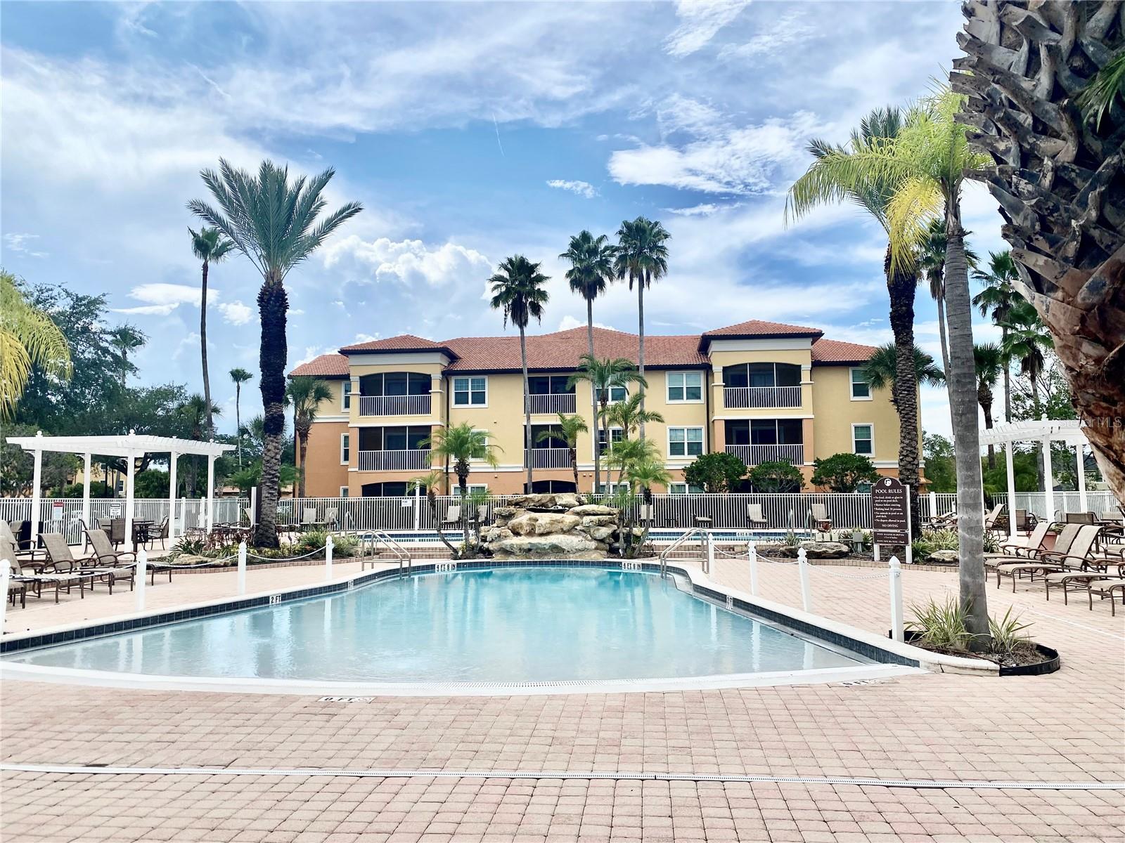 CYPRESS FAIRWAY FOR RENT! Monthly Rental Price is $1,450+$50 water fee. Universal Studios: 5 minutess, Designer Premium Outlets: 5 minutes, I-Drive: 10 minutes, Dr Phillips: 8 minutes, Millenia Mall: 10 mins, Disney World: 20 mins. This is a sought after GUARD-GATED, monitored with surveillance COMMUNITY, with 2 Pools, Grill-outs, 24-hour Gym, Tennis, Car-wash, Clubhouse, Computer Room, Office on site/Front Desk to receive your packages, reserved parking, valet-trash 5-days a week. Just RENOVATED 1 Bedrooms+ 1 Bathroom Apartment on the 3rd Floor, Balcony with Pond View and Outdoor Storage for your sport equipment, Fire Alarm, Led Lights, Brand new carpet, Fresh painted, new Blinds, all kitchen Appliances, Pantry, Washer & Dryer.