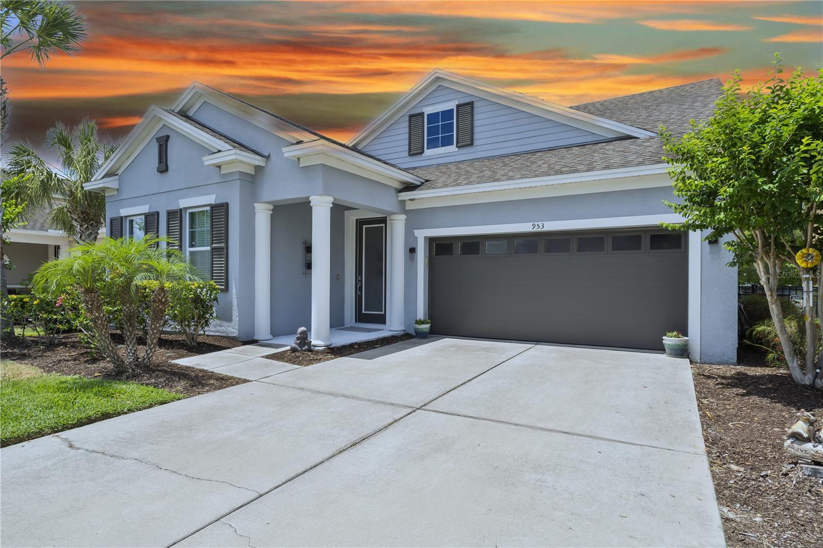 Just reduced $15,000. The Jewel of Whitaker Park, this stunning residence, situated west of Interstate 75 in Sarasota, epitomizes contemporary luxury living. Built in 2015, the home boasts nearly 2700 square feet of open-concept space, meticulously crafted with a plethora of upscale upgrades. From the moment you step inside, you're greeted by voluminous ceilings, sleek porcelain tile flooring, and exquisite finishes like 8-inch baseboards and 4-inch door casing. The residence is thoughtfully pre-wired for surround sound, ensuring an immersive audio experience throughout. The gourmet kitchen is a focal point, featuring top-of-the-line KitchenAid Professional Series appliances, including a 36-inch induction cooktop and a canopy hood, complemented by 3-inch quartz countertops and custom 42-inch cabinetry with soft-close drawers and under-cabinet lighting. A custom-designed bar area adds a touch of elegance, complete with built-in cabinetry, a wine refrigerator, and LED lighting. The master bedroom suite exudes opulence with custom mirrors adorned with LED backlighting, a frameless shower, porcelain tile flooring, and a professionally designed walk-in closet. Upstairs, a flexible living space awaits, complete with its own bedroom and full bath, ideal for in-law accommodations, guest quarters, or a private den. The residence benefits from HOA amenities, including ground maintenance and irrigation, while its prime location offers easy access to downtown Sarasota, award-winning beaches, the UTC shopping district, dining, entertainment venues, and recreational destinations like Benderson Park. This exquisite home truly encapsulates the epitome of modern luxury living in Sarasota.
