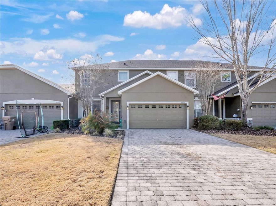 Welcome to effortless living in the guard-gated community of Sorrento Springs, where privacy, space, and convenience come together. Offering over 2,500 sq. ft., this 4-bedroom, 3.5-bath townhome features a desirable open layout, extended driveway, two-car garage, and a private backyard with no rear neighbors for added peace and privacy.

The primary suite is conveniently located on the main level, complete with two walk-in closets and a spa-style bath. The home has been freshly painted and thoughtfully maintained, with significant system updates including a new roof (2023) and new A/C (2023), providing confidence and comfort for the next owner.

Upstairs, you’ll find a large bonus room, three additional bedrooms, and two full bathrooms, offering flexible living space for guests, a home office, or media room. Enjoy Florida living year-round from the screened-in porch, ideal for relaxing or entertaining.

The HOA covers lawn care, exterior maintenance, and irrigation, allowing for truly low-maintenance living. Residents enjoy resort-style amenities including a clubhouse, pool, fitness center, tennis and basketball courts, and playground. Golf enthusiasts will appreciate Eagle Dunes Golf Course, located within the community.

Conveniently located near Mount Dora, Sanford, and Lake Mary, with easy access to shopping, dining, and major roadways.
Schedule your private tour today and experience the Sorrento Springs lifestyle.