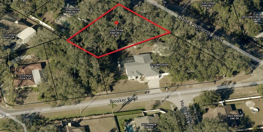 Rare Opportunity Awaits! Build your dream home in a prime location! Located at the corner of Lithia Pinecrest & Brooker Rd, this residential vacant land property is ready for your vision to take shape. With its desirable location and blank canvas, the possibilities are endless. What's more, opportunities like this are scarce! Don't miss out on one of the few remaining vacant land properties in the area under $200K.