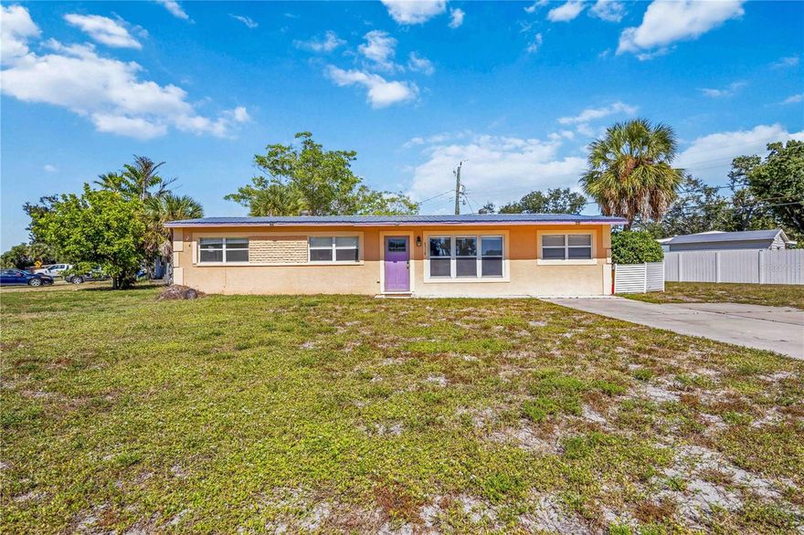 Bright, breezy, and beautifully updated! This 4-bed, 2-bath home in Bayshore Gardens is bursting with good vibes and smart updates—including a new metal roof (2023), fresh paint, and stylish vinyl plank flooring throughout. The Florida sunroom adds the perfect bonus space for a cozy den, sunny playroom, or even a home office. You’ll love the stainless steel appliances, modern lighting, and the fully fenced backyard—ideal for pets, parties, or planting that dream garden. All this with no HOA or deed restrictions. Want more? The community’s Park & Rec District offers a Jr. Olympic pool, clubhouse, boat ramp, and marina—all for less than $420/year. Beach days, boat launches, backyard BBQs—it’s all here. Welcome home!