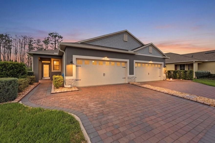 Loaded with upgrades and priced below recent purchase, this move-in ready 2023 Cambridge Villa stands out immediately in Palms at Serenoa. Tucked on a quiet cul-de-sac with no rear neighbors, it offers a level of privacy and finish quality rarely found at this price point. This single-story villa features 2 bedrooms, 2 bathrooms, plus a dedicated office with a custom built-in Murphy bed, and 1,627 square feet of open-concept living designed for comfort and ease. Thoughtfully enhanced beyond builder grade, the home includes over $59,000 in upgrades already completed—saving you time, cost, and effort.

Inside, you’ll find upgraded flooring and baseboards throughout, along with epoxy-finished shower walls and floors for a sleek, modern, low-maintenance design. The main living area flows seamlessly to an extended, covered back porch with an insulated roof—perfect for indoor-outdoor living, relaxing, or entertaining. Additional features include a fenced yard, plantation shutters, and custom closet systems throughout. The home also includes enhanced attic insulation, an extended driveway, reclaimed water irrigation for the sprinkler system, and an electric car or generator hookup installed in the garage. Washer and dryer are also included.

The HOA offers lawn and landscape maintenance, cable TV, and internet, along with access to resort-style amenities including a clubhouse, fitness center, pool, pickleball, tennis, bocce courts, and more—creating a true low-maintenance, active lifestyle. Located in Clermont with a future road connection underway placing you approximately 6 miles from Walt Disney World and convenient access to Orange County. The neighboring villa may also be coming to market soon, creating a unique opportunity for side-by-side ownership for family or investment.

Schedule your private showing today.