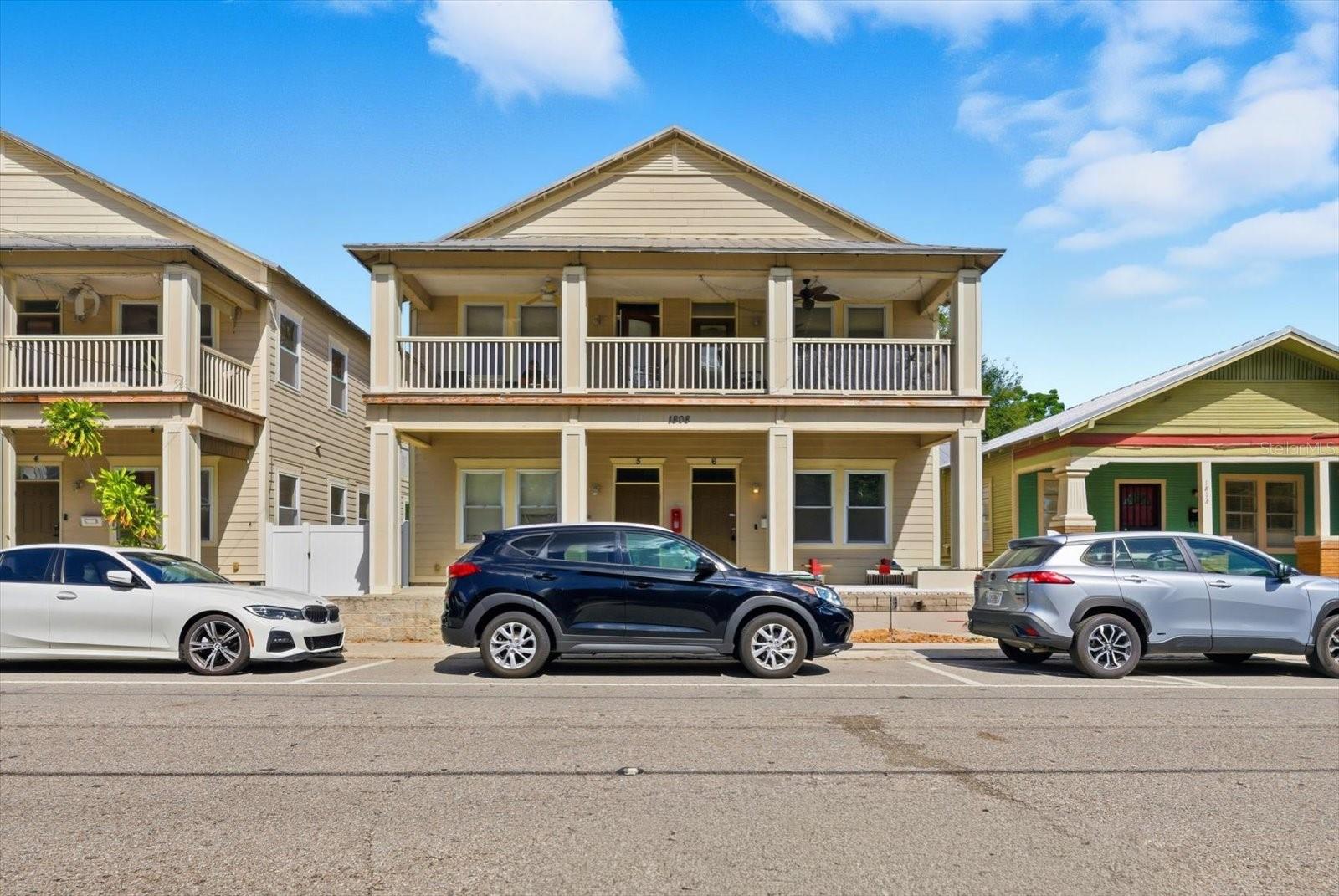 Don't miss this opportunity to own 1 to 4 income-producing townhomes NOW in Ybor City! Each unit is 1,620 square foot of luxury. Each unit is 100% tenant occupied with well paying, on-time tenants.  No flooding at all during any hurricanes in 2024! Each unit features luxurious high ceilings, two bedrooms, 2.5 bathrooms and a separate office space upstairs. Downstairs, each kitchen has been designed to feature exactly what tenants ask for: high-end, stainless steel appliances including fridge, range, microwave and dishwasher.  The kitchen is open, spacious and has room for a dining table and the granite countertop is the icing on the cake. The living room is LARGE and open, with lots of windows to let in the light.  The wooden staircase leads you up stairs to the main bedroom, features an en-suite bathroom with large tub AND shower, double vanity and tons of space.  The large balcony outside is the perfect place to unwind after a long day.  The hallways leads to the 2nd bedroom, bathroom and laundry closet WITH washer and dryer.  Outside, the backyard provides ample room and leads to the garage and a fully fenced yard.  Metal roof installed 2007, A/C was replaced in 2022, water heater was replaced in 2021.  These unique townhomes are located close to downtown, Historic Ybor City, Armature Works, the new Gaswerx Ybor project, many restaurants, bars and shops! Easy access to the highway. Even better: No HOA! Each unit is separately metered for electricity. All units are currently leased. Please note: price is for EACH unit.  We have 4 units available, 1, 2, 3, and 5.