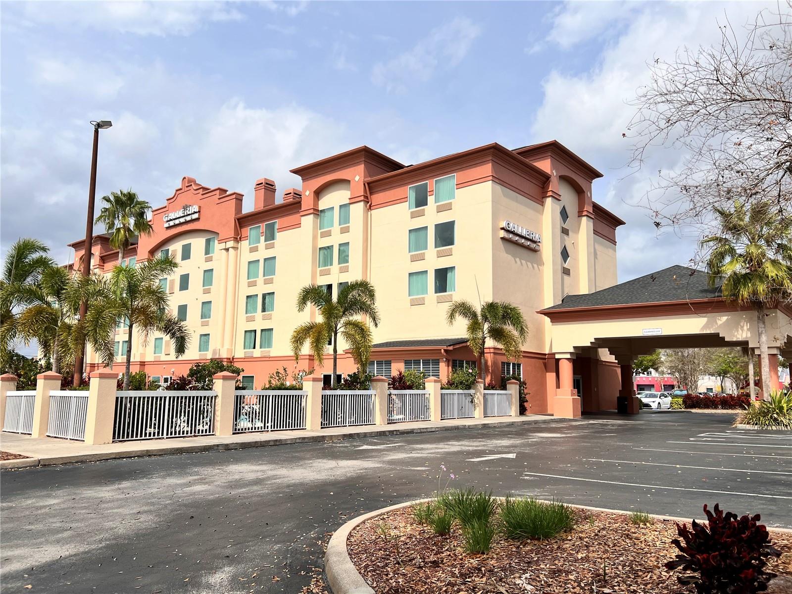 INVESTOR ALERT- Completely remodeled condo-hotel unit in the Galleria Palms located close to parks, dining and entertainment with easy access to major highways. This suite features over $17,000 in renovations with 2 queen beds, upgraded with crown molding, new tile flooring throughout, new paint, lighting, artwork, furnishings, wall-mounted 49in flat screen TV, granite vanity with microwave, mini-fridge, coffee maker, wet bar, upgraded wi-fi, iron/ironing board and USB ports in the lighting fixtures all for your convenience. Bathroom offers dual sinks with granite counters. Complimentary shuttle service to parks and a hot breakfast served daily in lobby. Newer roof, windows and A/C units have all been recently installed making The Galleria Palms the perfect opportunity to be your 1st investment or add to your current portfolio as a turn-key suite. Take a swim in the heated pool and relax on sun deck! This condo-hotel offers investors the perfect combination of hassle free investment and a wonderful place to stay while in the Orlando area. There is a full-time property management company. *Owners cannot occupy longer than 29 days at any one stay. The unit cannot be removed from the onsite rental program.