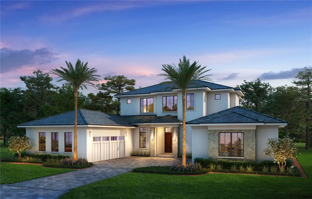 Under Construction. This exceptional estate sits on a 0.31-acre home site featuring breathtaking water views for a peaceful and serene setting. Currently being built by leading custom home builder Maroon Fine Homes with interiors by Niemann Interiors, the two-story home will offer more than 4,700 square feet of interior living space with gorgeous finishes – from exquisite coquina stone trim on the exterior to an array of modern, light and airy finishes throughout the interior. The four-bedroom home is designed to maximize the beautiful water views and bring the outdoors in, with an open floor plan that celebrates the best in Lake Nona living.